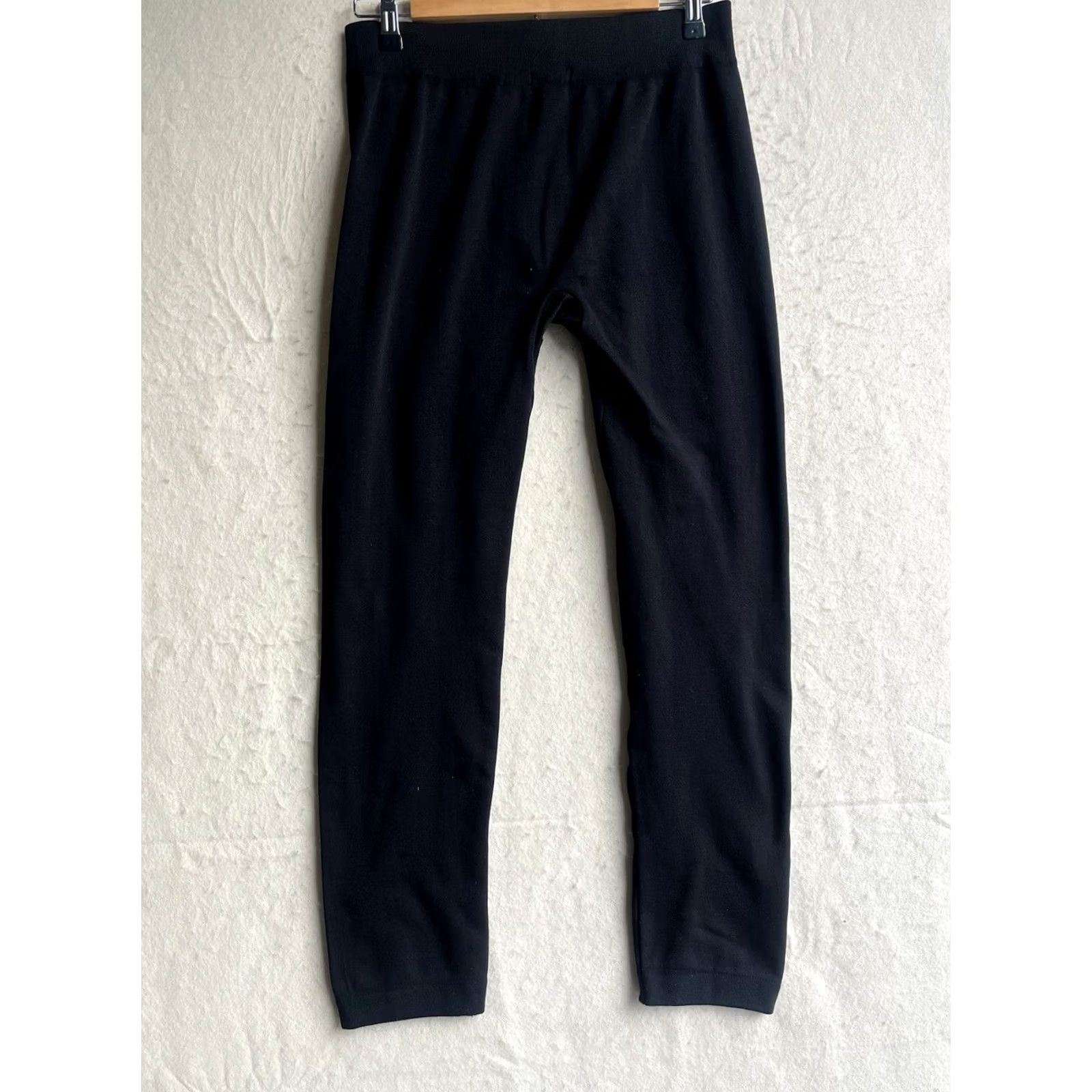 Vintage Sociology Leggings Womens L/XL Black Cotton Spandex Stretch Ankle Yoga Casual Athleisure Size 36" / US 14 / IT 50 - 2 Thumbnail