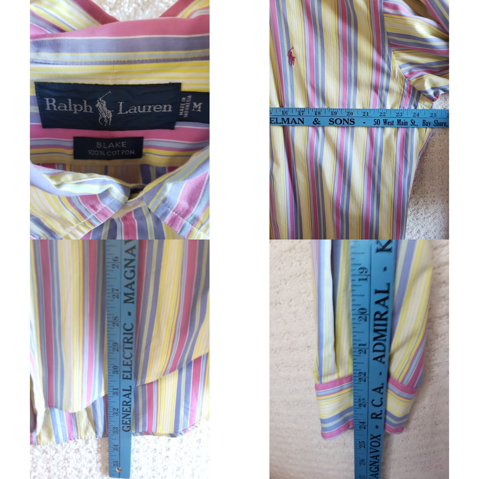 Polo Ralph Lauren Polo Ralph Lauren Dress Shirt Blake Long Sleeve Striped Button-Up Mens Medium Size 40R - 8 Thumbnail