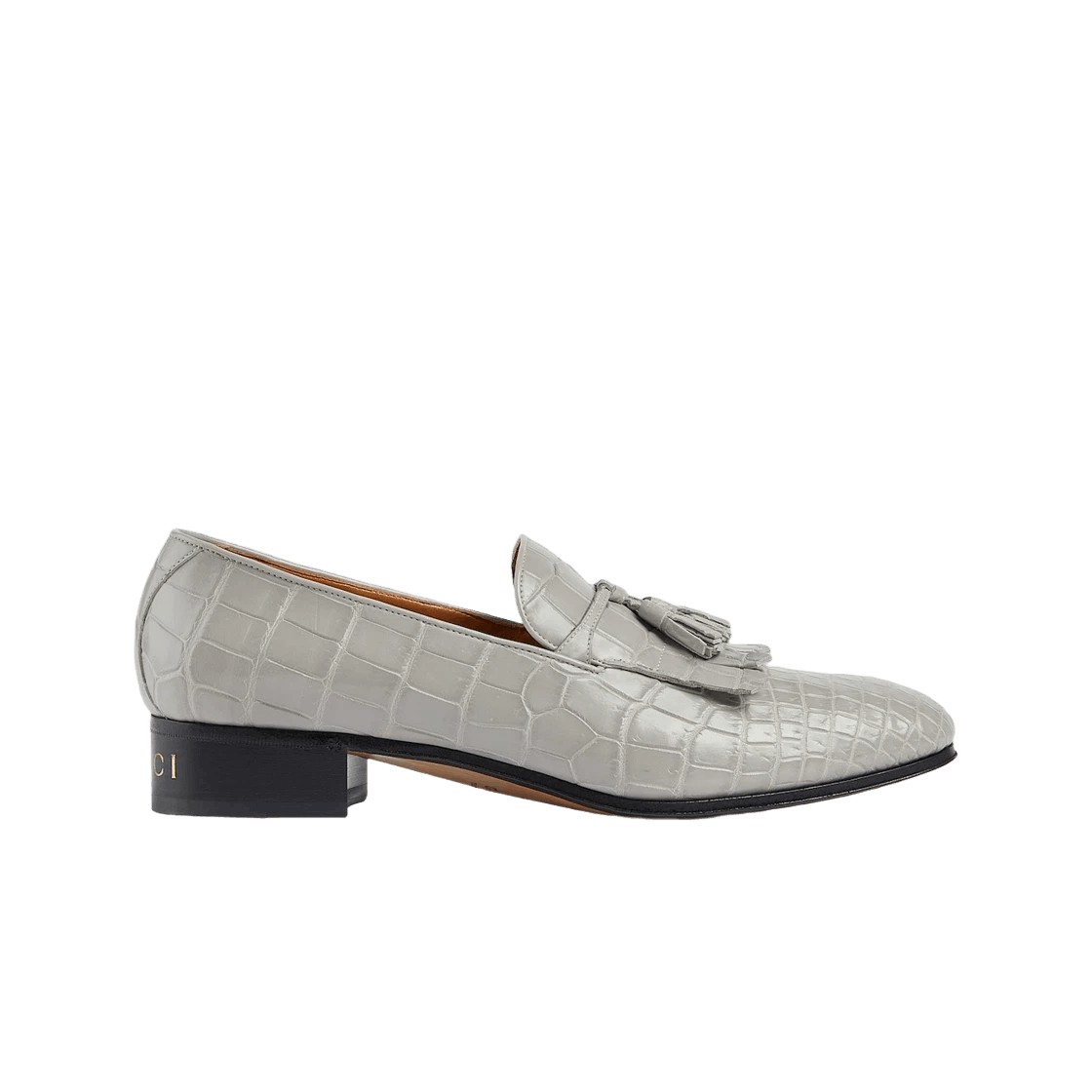Gucci oc11z1025 Men's Crocodile Loafers in Gray Size US 11.5 / EU 44-45 - 1 Preview