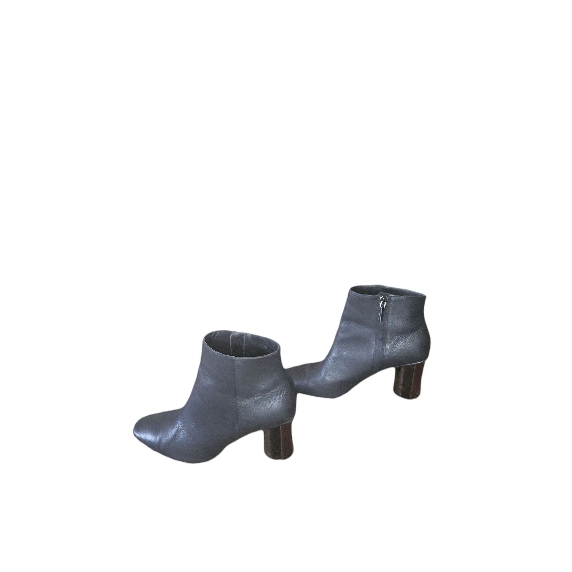 Zara Zara Ankle Boots Women Sz 9 Wide Heeled Black Leather Design Size US 9 / IT 39 - 6 Thumbnail