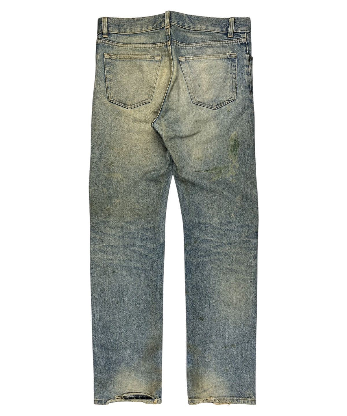Helmut Lang AW99 Helmut Lang Thrashed Green Painter Denim Jeans Size US 32 / EU 48 - 4 Thumbnail