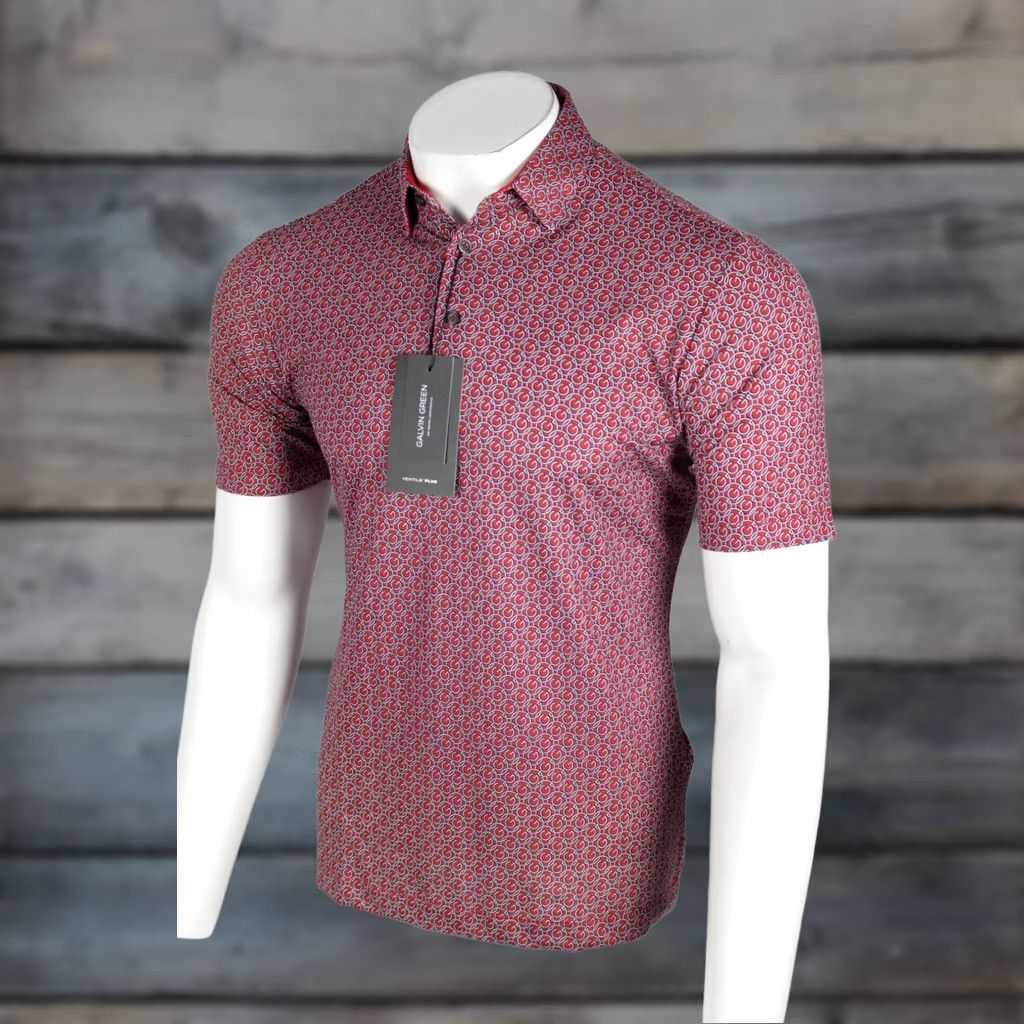 Galvin Green Galvin Green Polo Shirt Short Sleeve Men’s Mauro Red White Logo Print Small Size US S / EU 44-46 / 1 - 1 Thumbnail