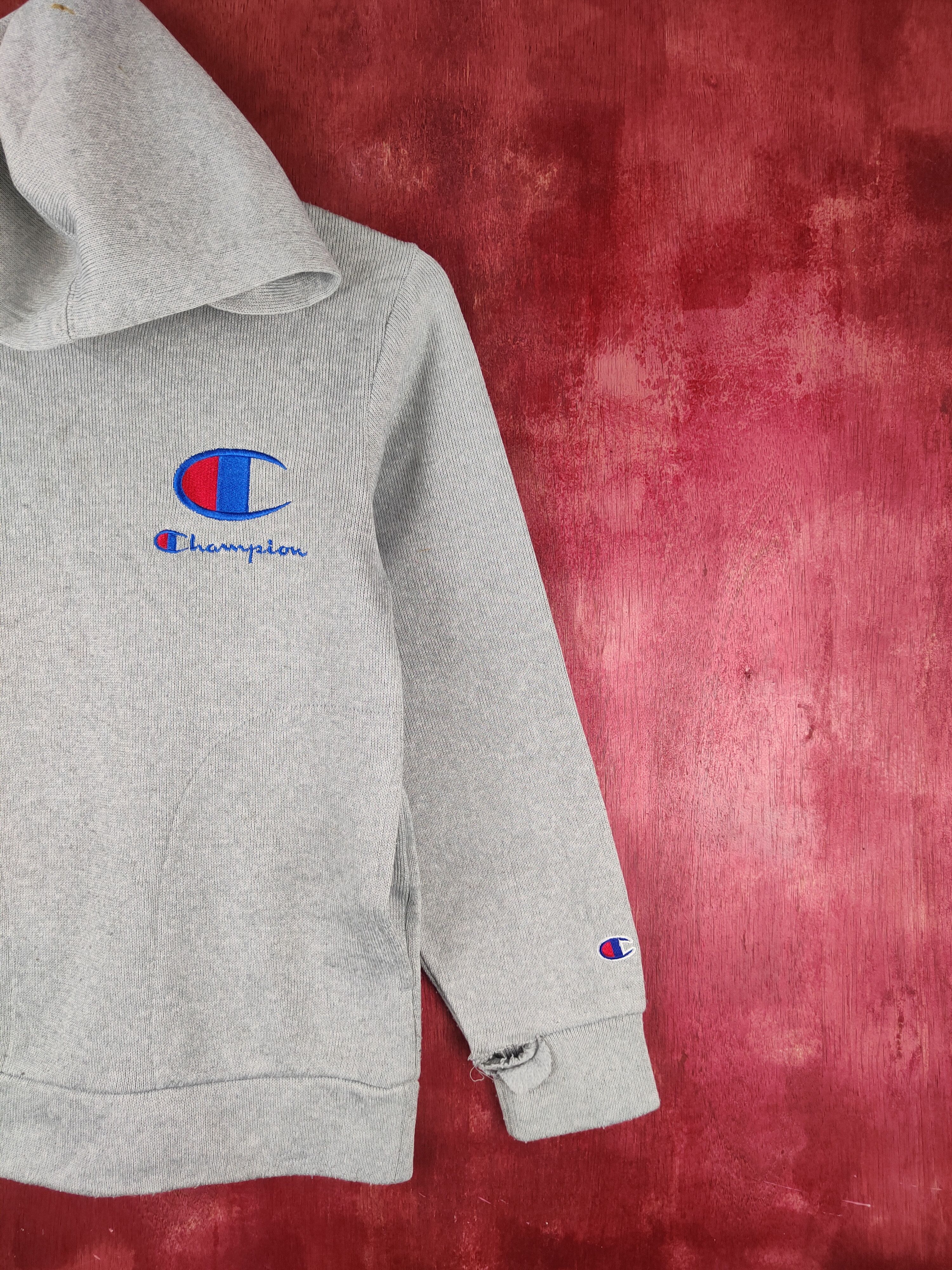 Champion Champion distressed ripped vintage Hoodie Sweatshirts #S1556 Size XS / US 0-2 / IT 36-38 - 6 Thumbnail