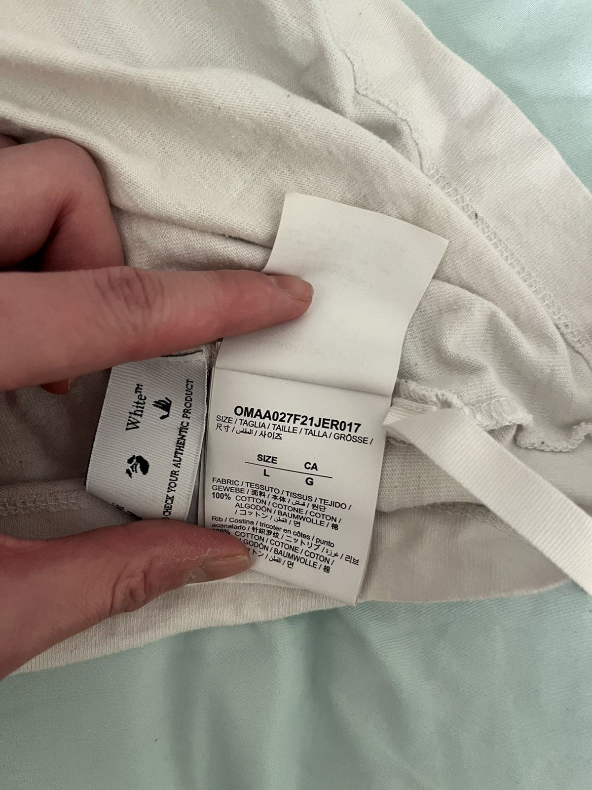 Off-White Off-white pink acrylic tee Size US L / EU 52-54 / 3 - 6 Thumbnail