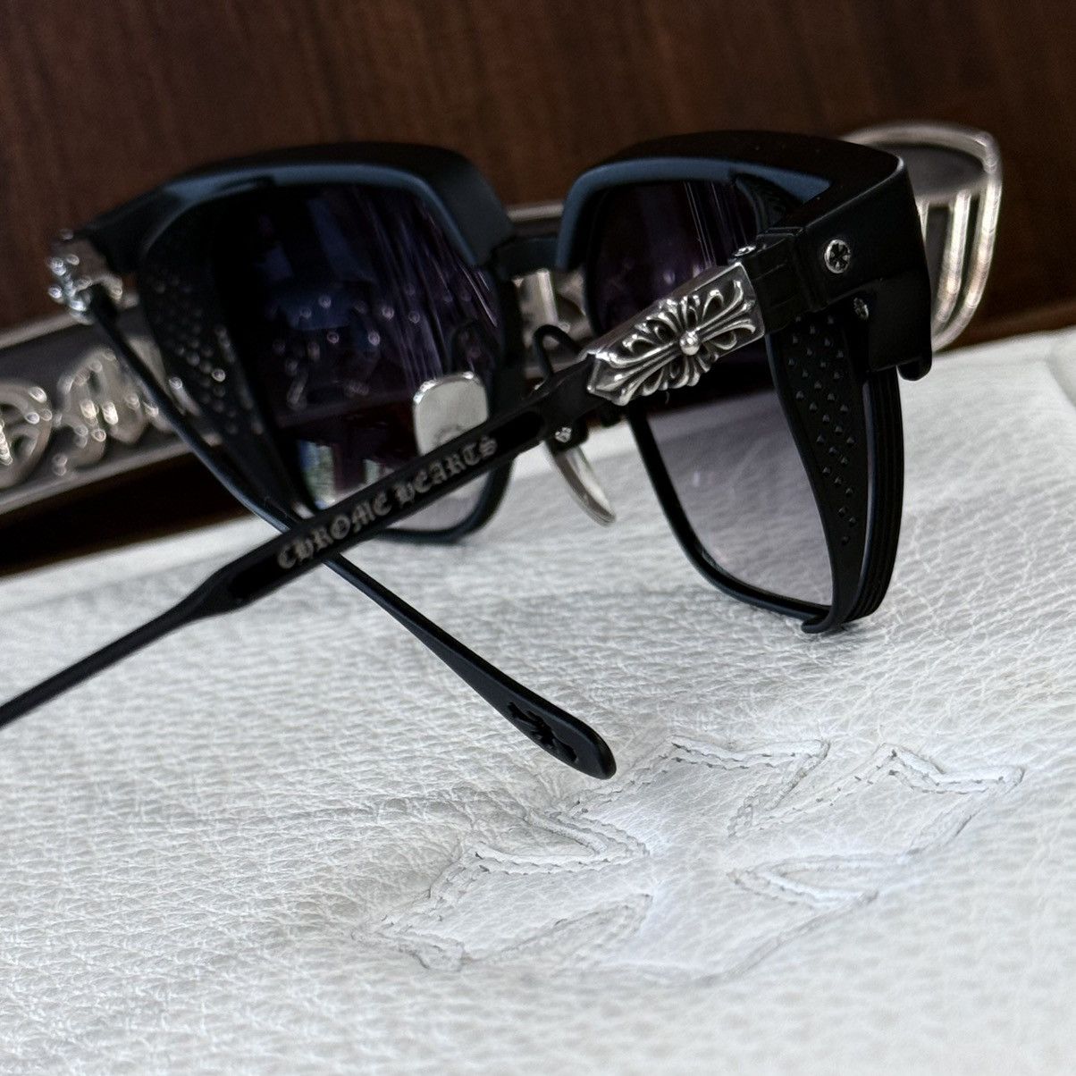 Chrome Hearts Chrome Hearts LMGA 1/1 ‘Dark Triad’ Sunglasses Size ONE SIZE - 9 Thumbnail