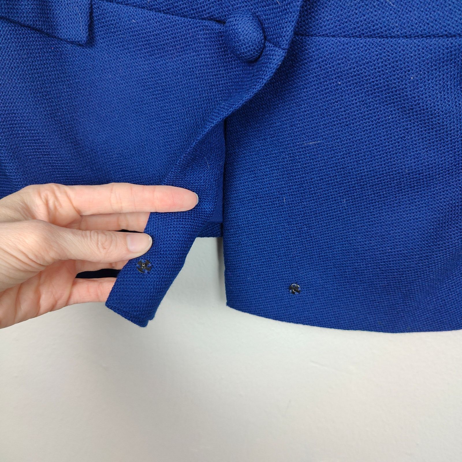 Other Vintage Hockanum Petit-Point Jacket Womens 6 Royal Blue Size M / US 6-8 / IT 42-44 - 5 Thumbnail