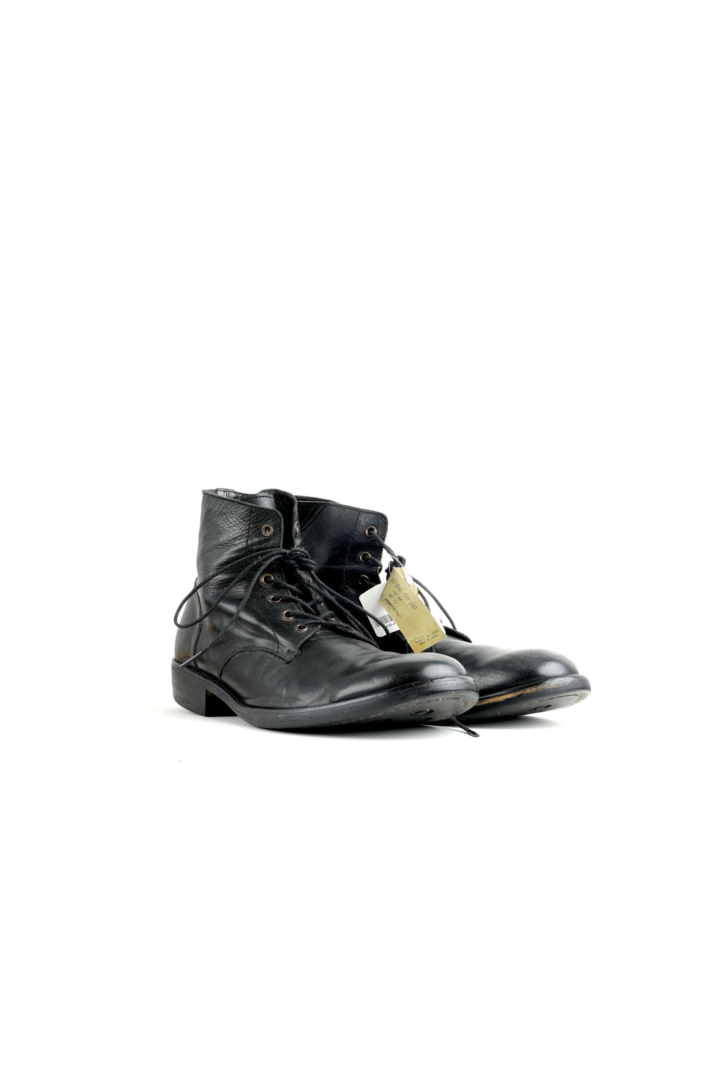 Yohji Yamamoto Pour Homme Lace-up Leather Ankle Boots Size US 8 / EU 41 - 3 Thumbnail