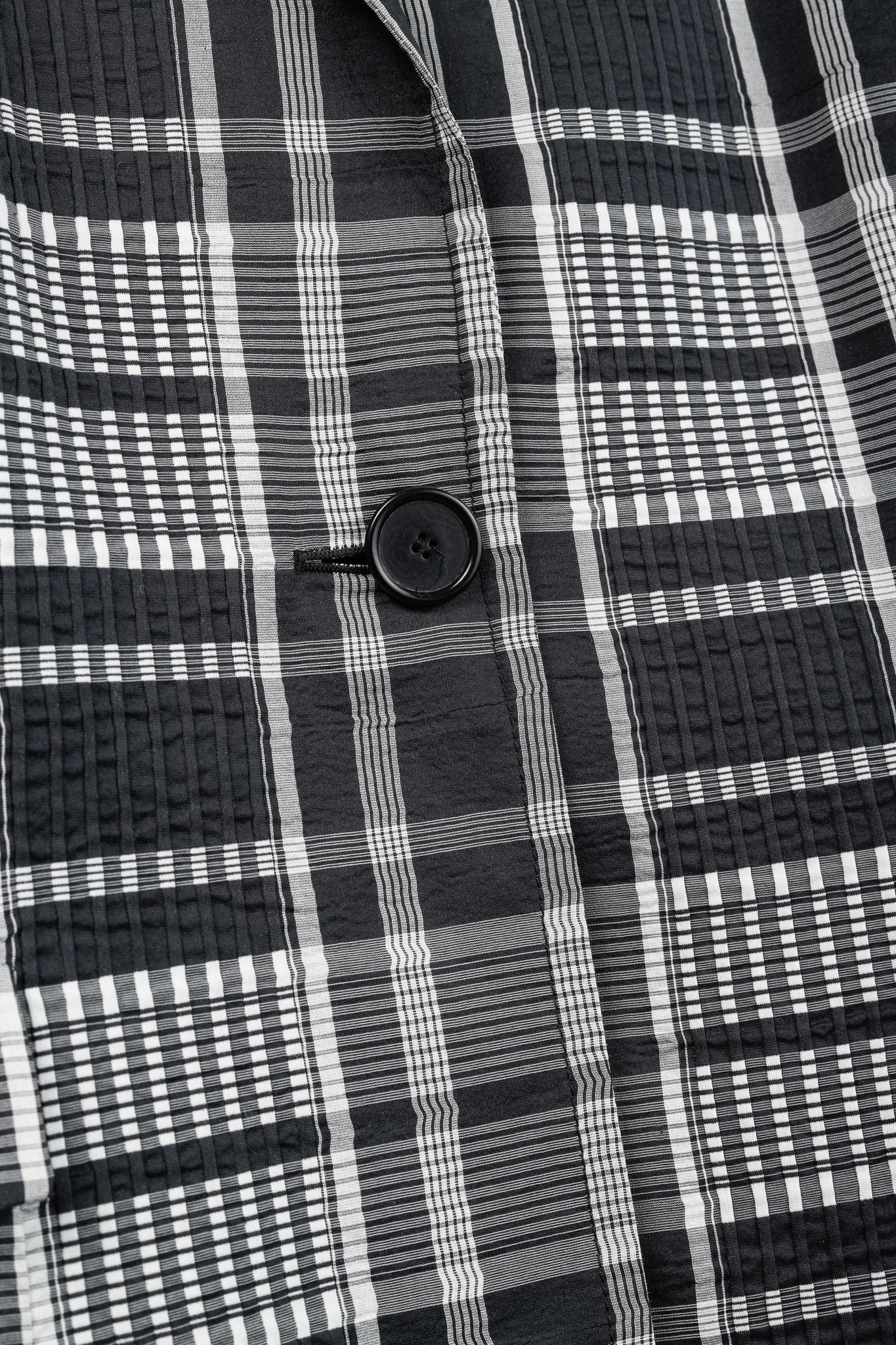 Akris Akris Punto Black & White Cotton Plaid Pintuck Blazer Size L / US 10 / IT 46 - 8 Thumbnail