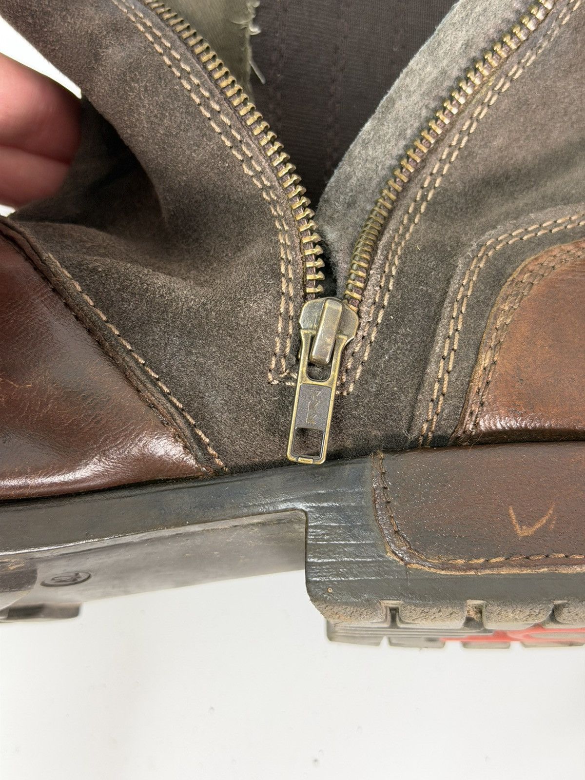 If Six Was Nine Vintage Y2K Brown Leather Side Zip Boots Guidi Marsell Style Size US 9 / EU 42 - 13 Thumbnail
