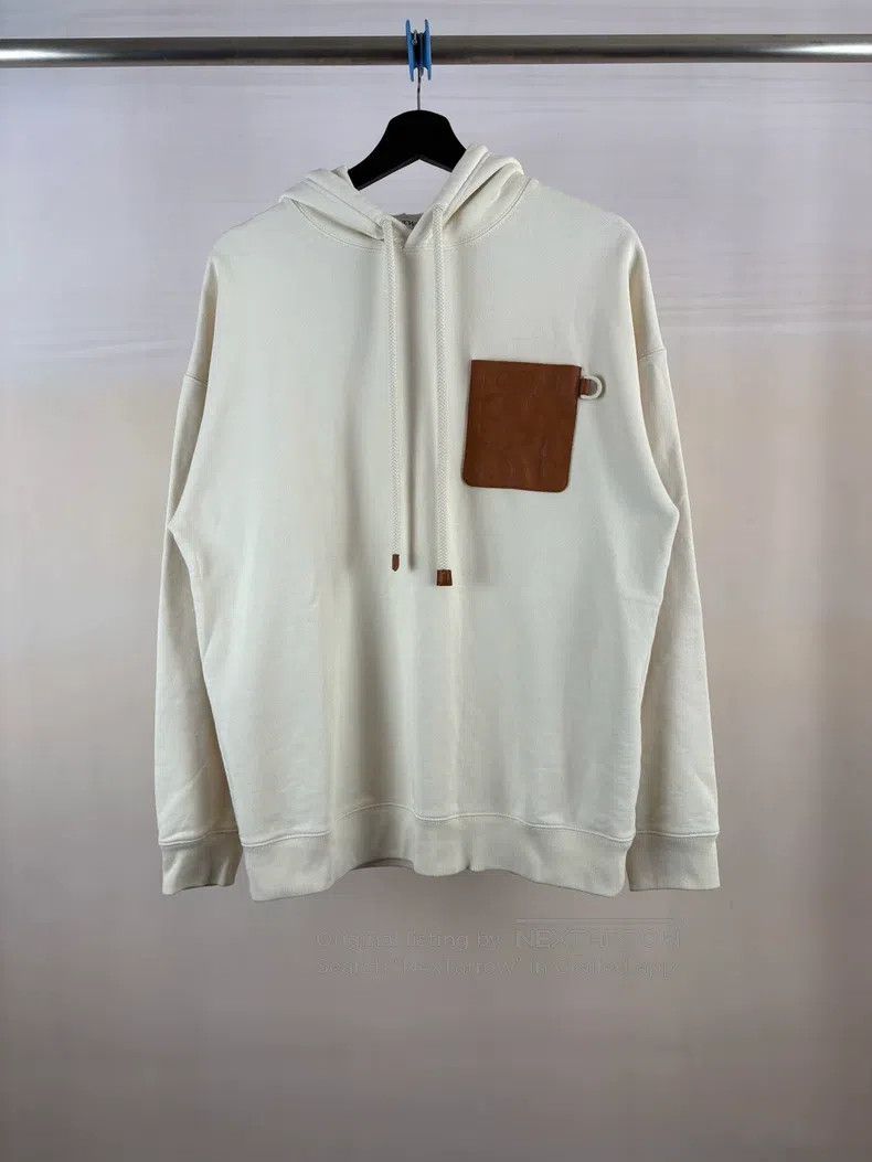 Loewe Loewe White Leather Pocket Hoodie Size US S / EU 44-46 / 1 - 1 Thumbnail