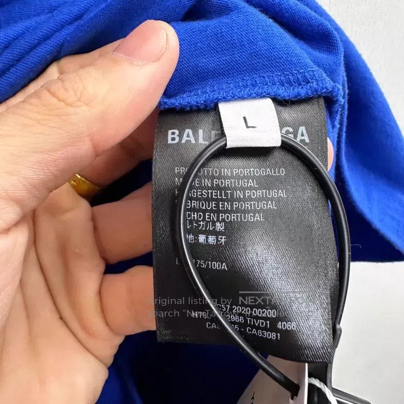 Balenciaga Balenciaga Blue Logo short sleeve/L Size US L / EU 52-54 / 3 - 4 Thumbnail