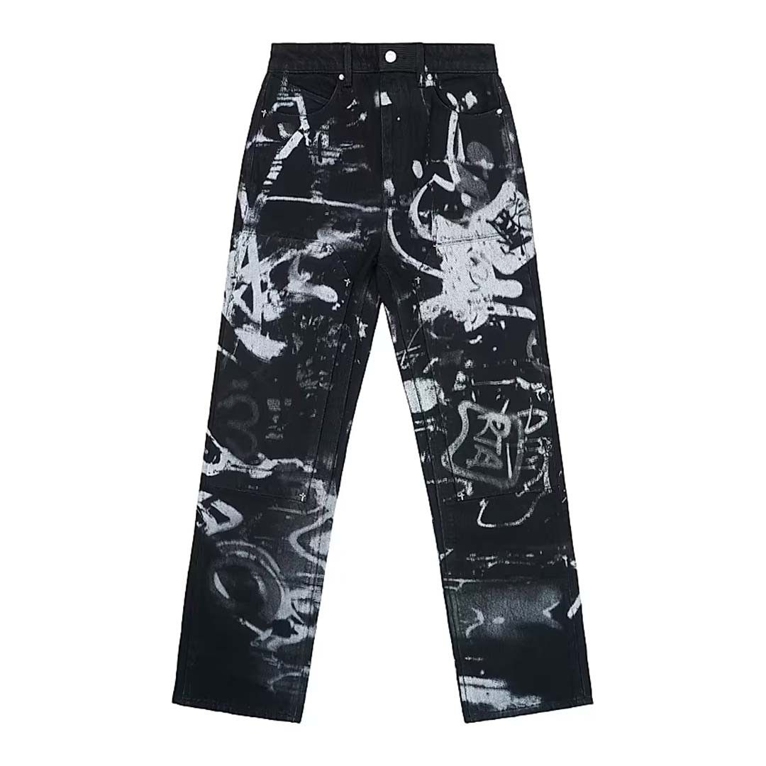 Rta Lost Frequencies Ricardo Graffiti Jeans Black Size US 34 / EU 50 - 1 Thumbnail