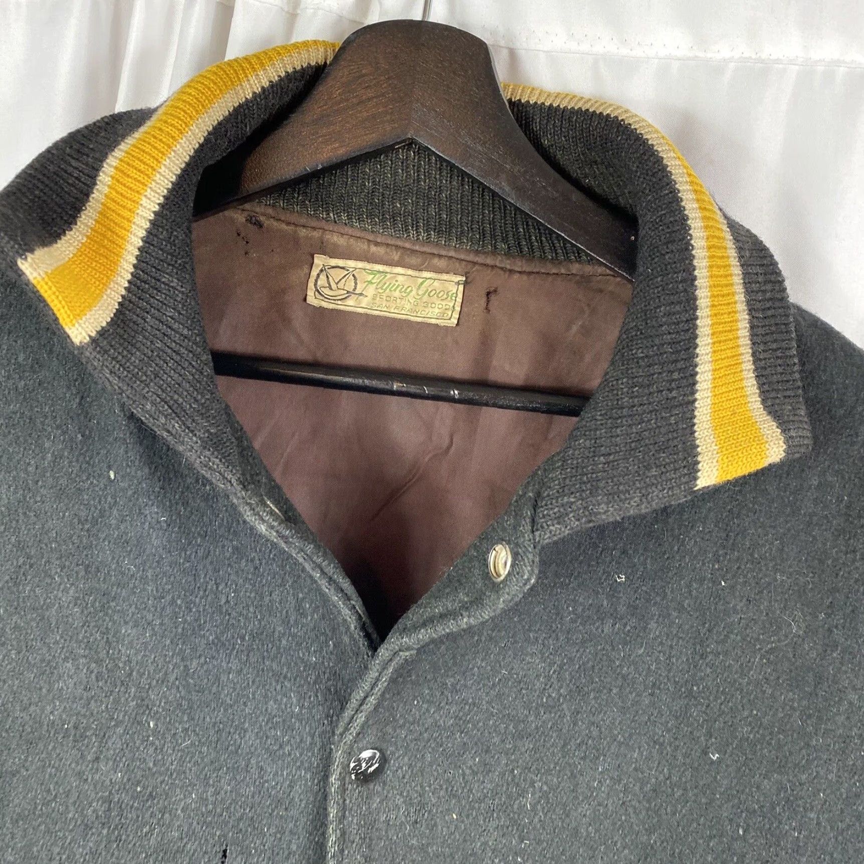 Vintage VINTAGE 1950s Flying Goose Leather & Wool Letterman Jacket L Size US L / EU 52-54 / 3 - 2 Thumbnail