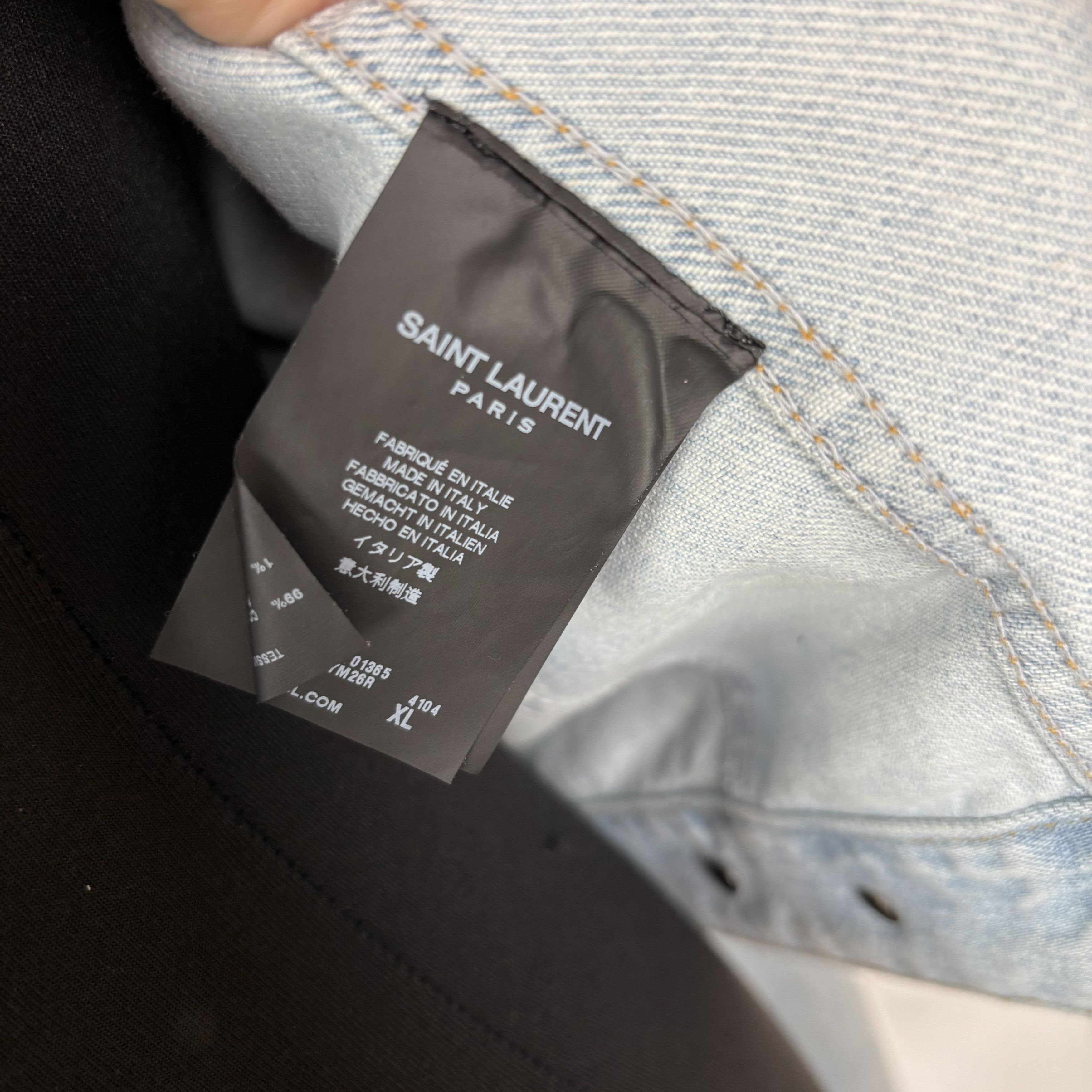Saint Laurent Paris Saint Laurent Denim Jacket Size US XL / EU 56 / 4 - 4 Thumbnail