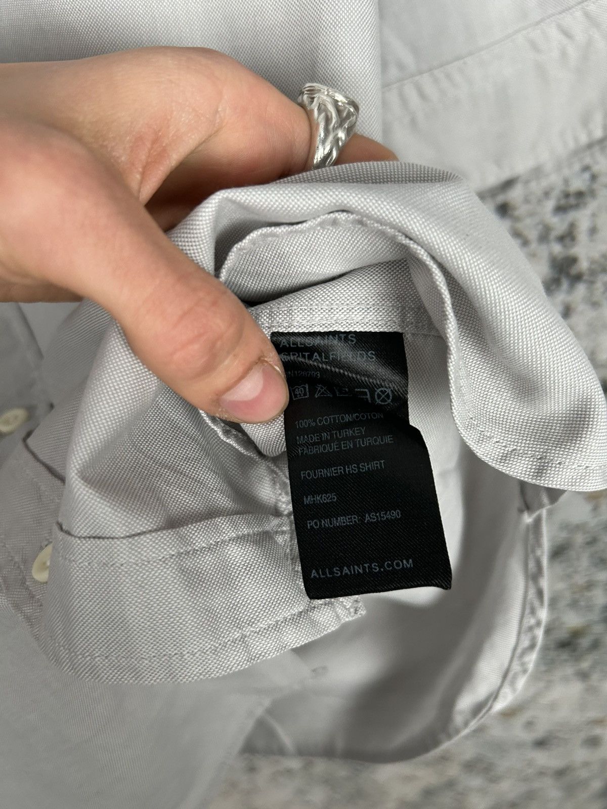 Allsaints Allsaints Designer Grey Short Sleeve Shirt Streetwear Punk Size US S / EU 44-46 / 1 - 7 Thumbnail
