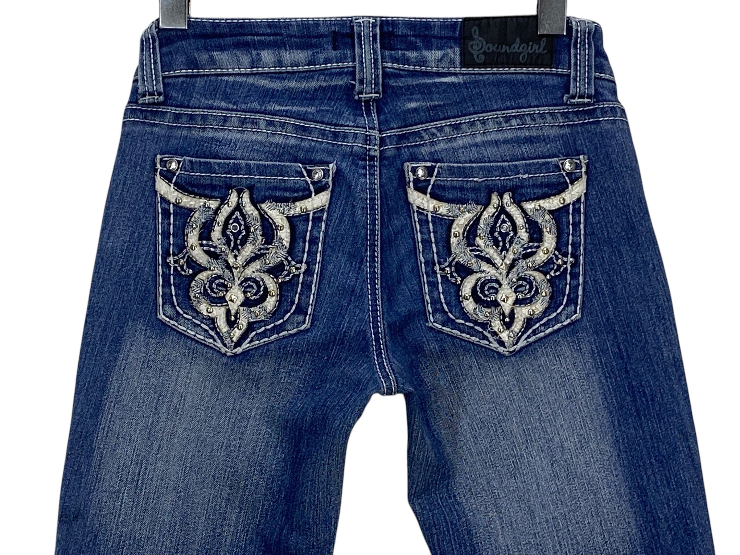 Miss Me Sound Girl Denim Flare Jeans Size 26" / US 2 / IT 38 - 5 Thumbnail
