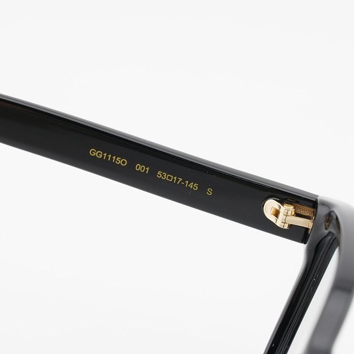 Gucci Gucci GG1115O 001 Eyeglasses Black 53mm Square Frame Size ONE SIZE - 7 Thumbnail