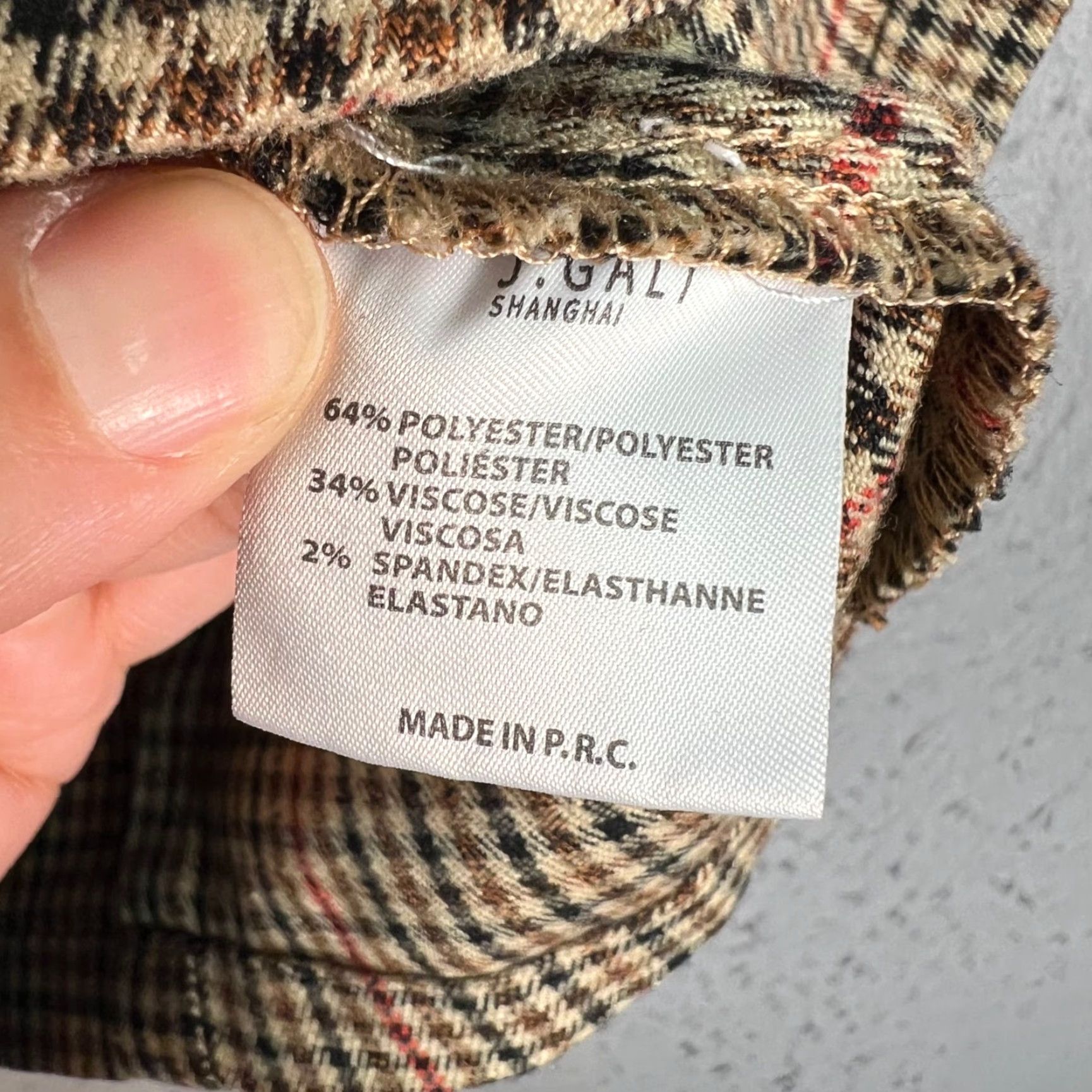 Vintage John Galt Shirt Womens XS Cropped Button-Up Plaid Short Sleeve Lightweight Size XS / US 0-2 / IT 36-38 - 4 Thumbnail