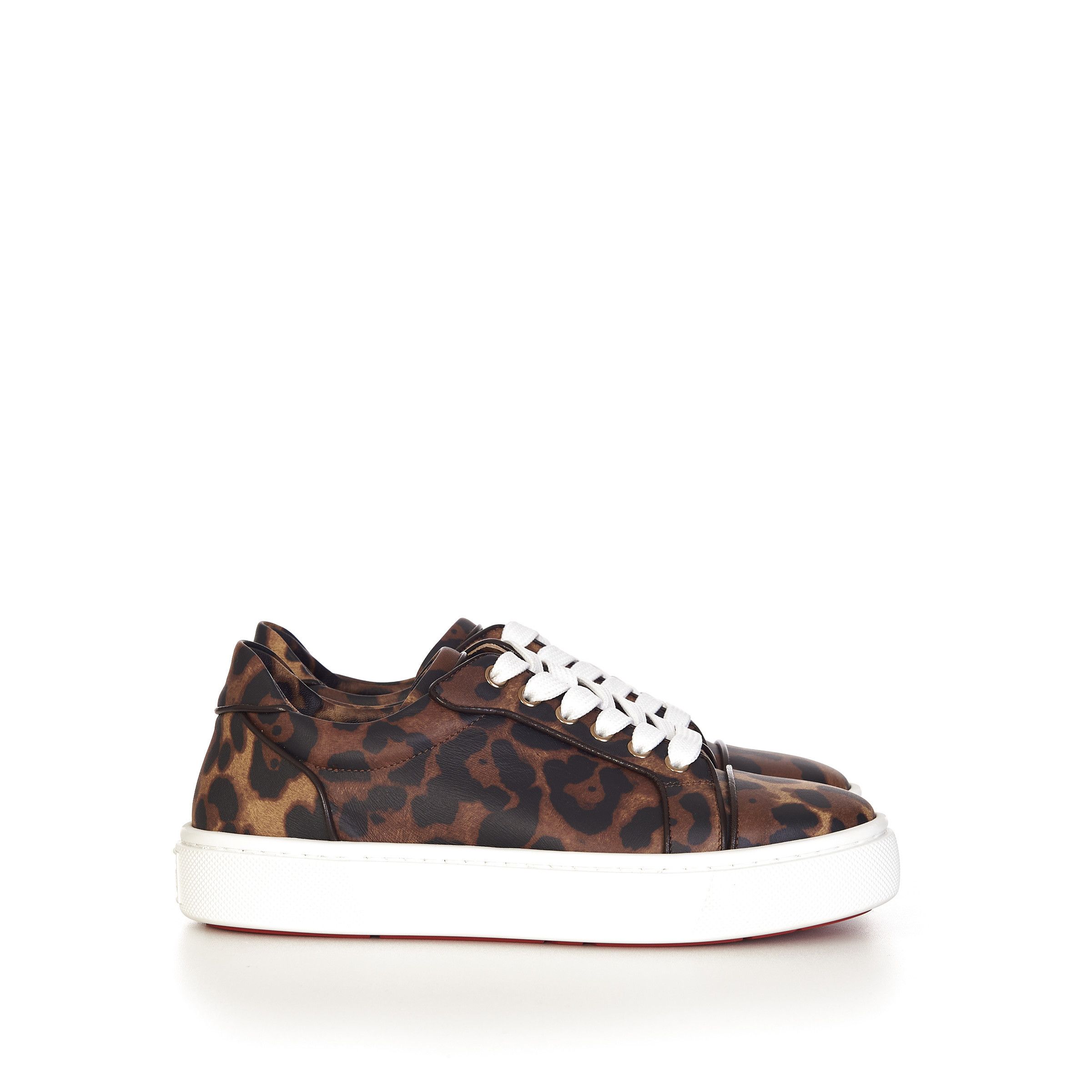 Christian Louboutin Lowtop Sneakers Vieirissima Orlato In Leopard Pattern Size US 5.5 / IT 35.5 - 8 Thumbnail