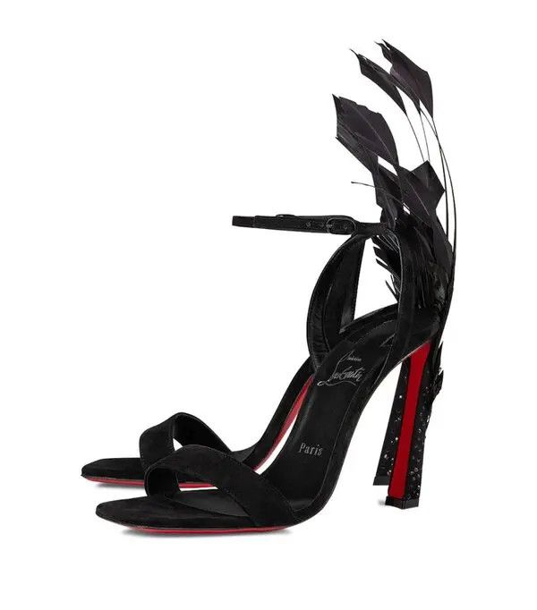 Christian Louboutin o1s1wg110225 Condora Queen Heeled Sandal in Black Size US 9 / IT 39 - 1 Thumbnail