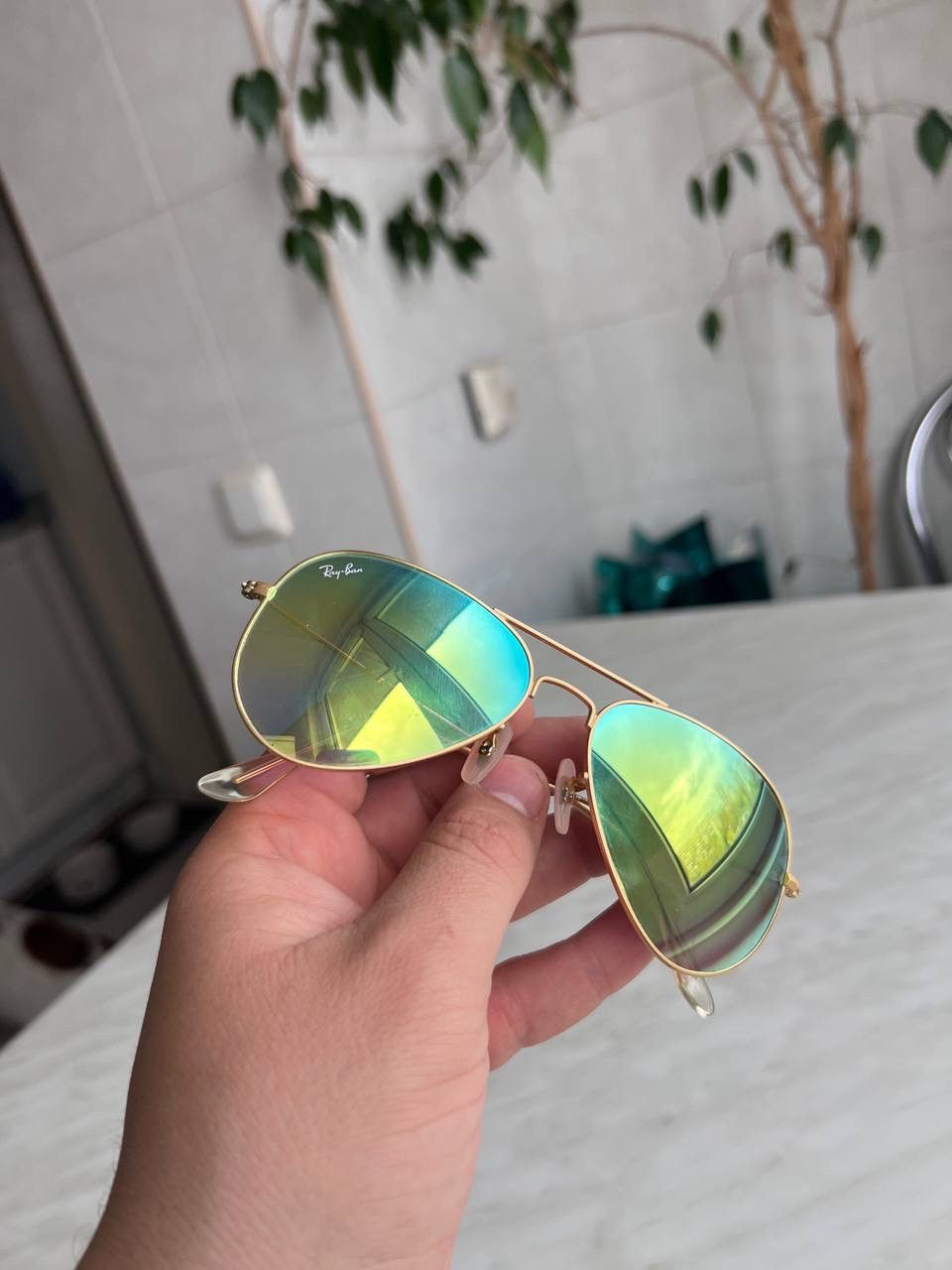 RayBan Vintage Ray Ban Aviator Gold Frame Sunglasses Size ONE SIZE - 8 Thumbnail