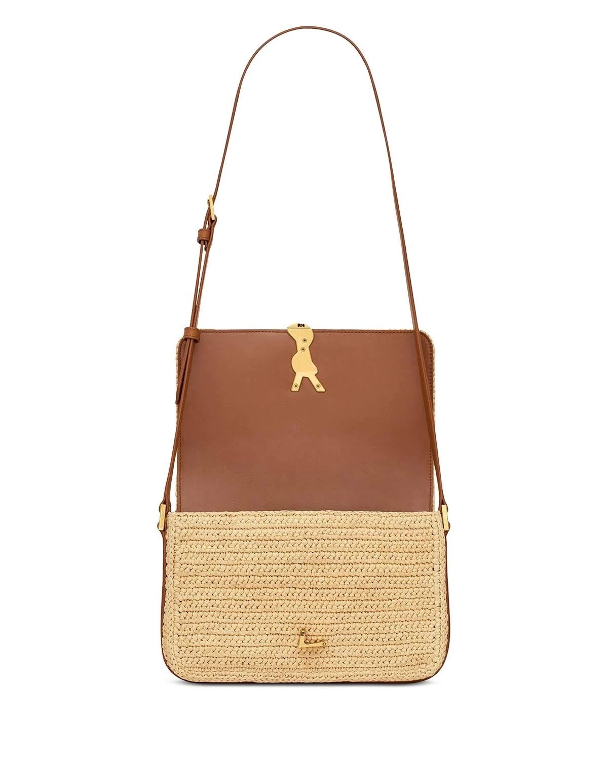 Saint Laurent Paris o1s1wg110924 Size: OS / Solferino Medium Bag in Light Gold Size ONE SIZE - 8 Thumbnail