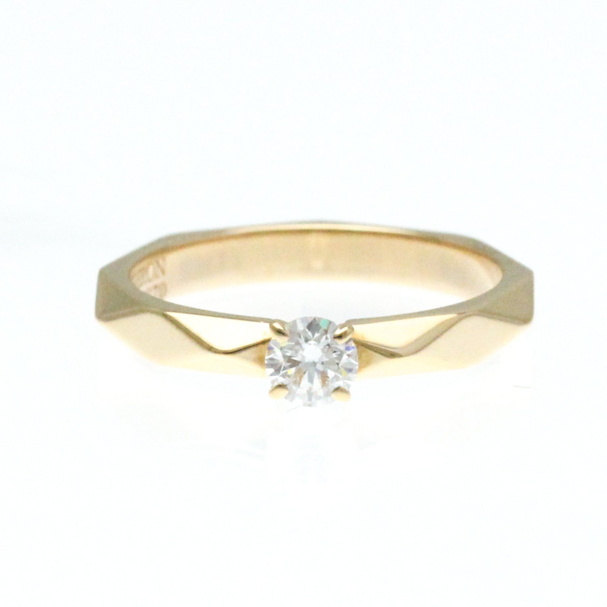 image of Boucheron Facette Ring 1P Diamond Pink Gold (18K) Fashion Diamond Band Ring Pink Gold, Women's