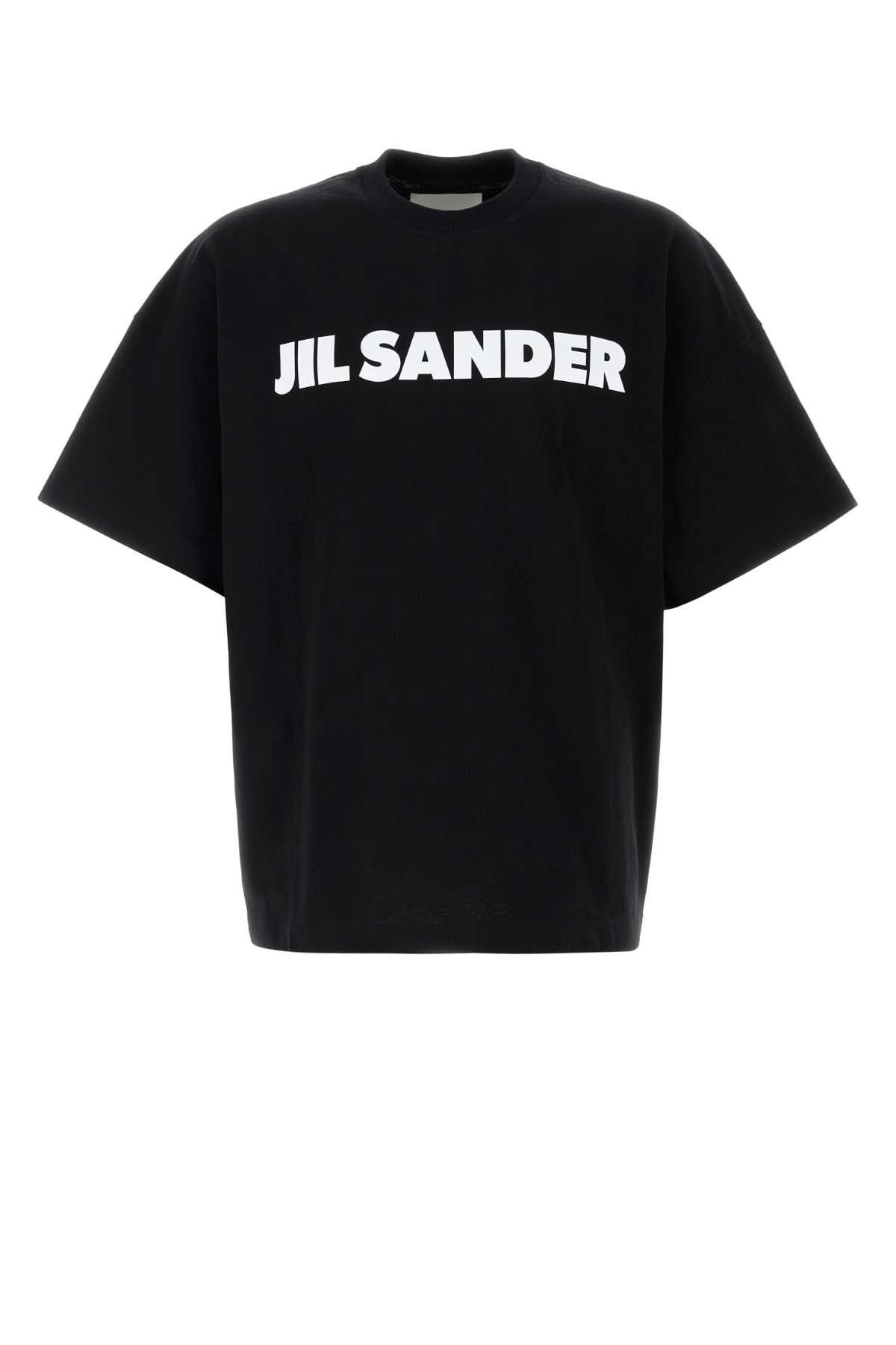 Jil Sander Black Cotton Oversize T-Shirt Size US M / EU 48-50 / 2 - 1 Thumbnail