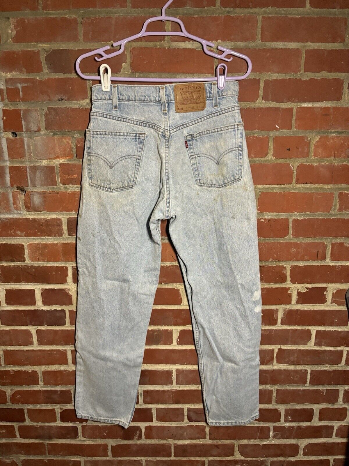 Levi's Vintage 90s Levis W30 L30 Stained 550 Relaxed Fit Red Tab Size US 30 / EU 46 - 1 Thumbnail