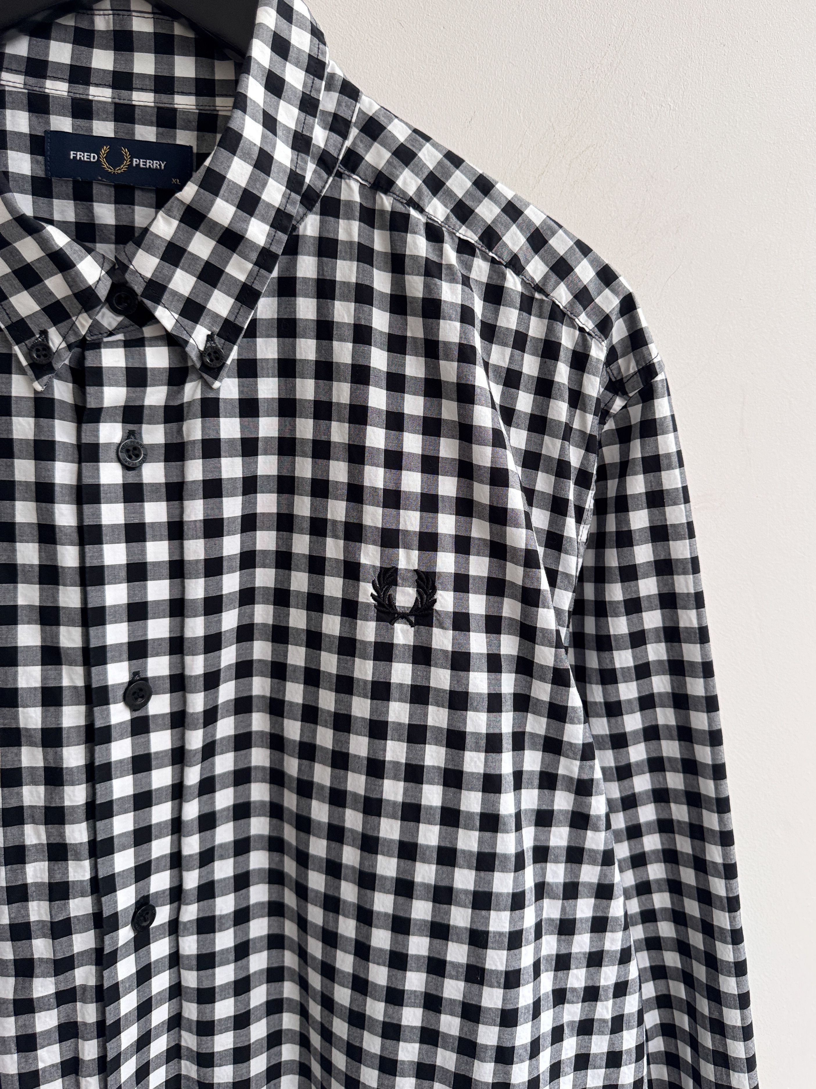 Fred Perry Fred Perry Check Black White Shirt Size US XL / EU 56 / 4 - 5 Thumbnail