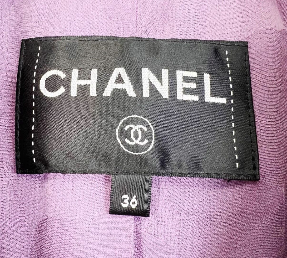 Chanel Chanel 22P Purple Plaid Tweed Lapel Short Jacket K12 Size XS / US 0-2 / IT 36-38 - 4 Thumbnail