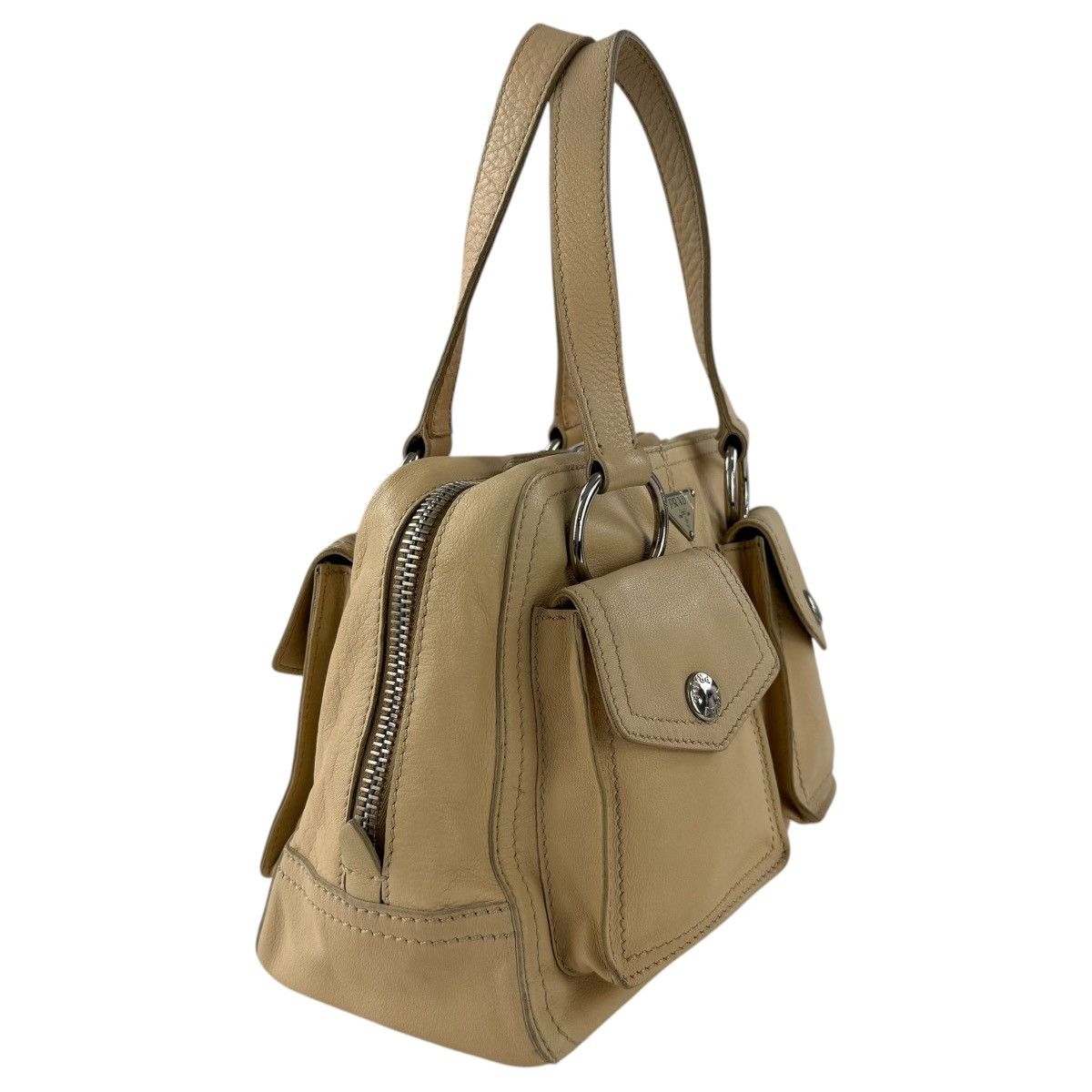 Prada Prada Leather Double Pocket Shoulder Bag Size ONE SIZE - 3 Thumbnail