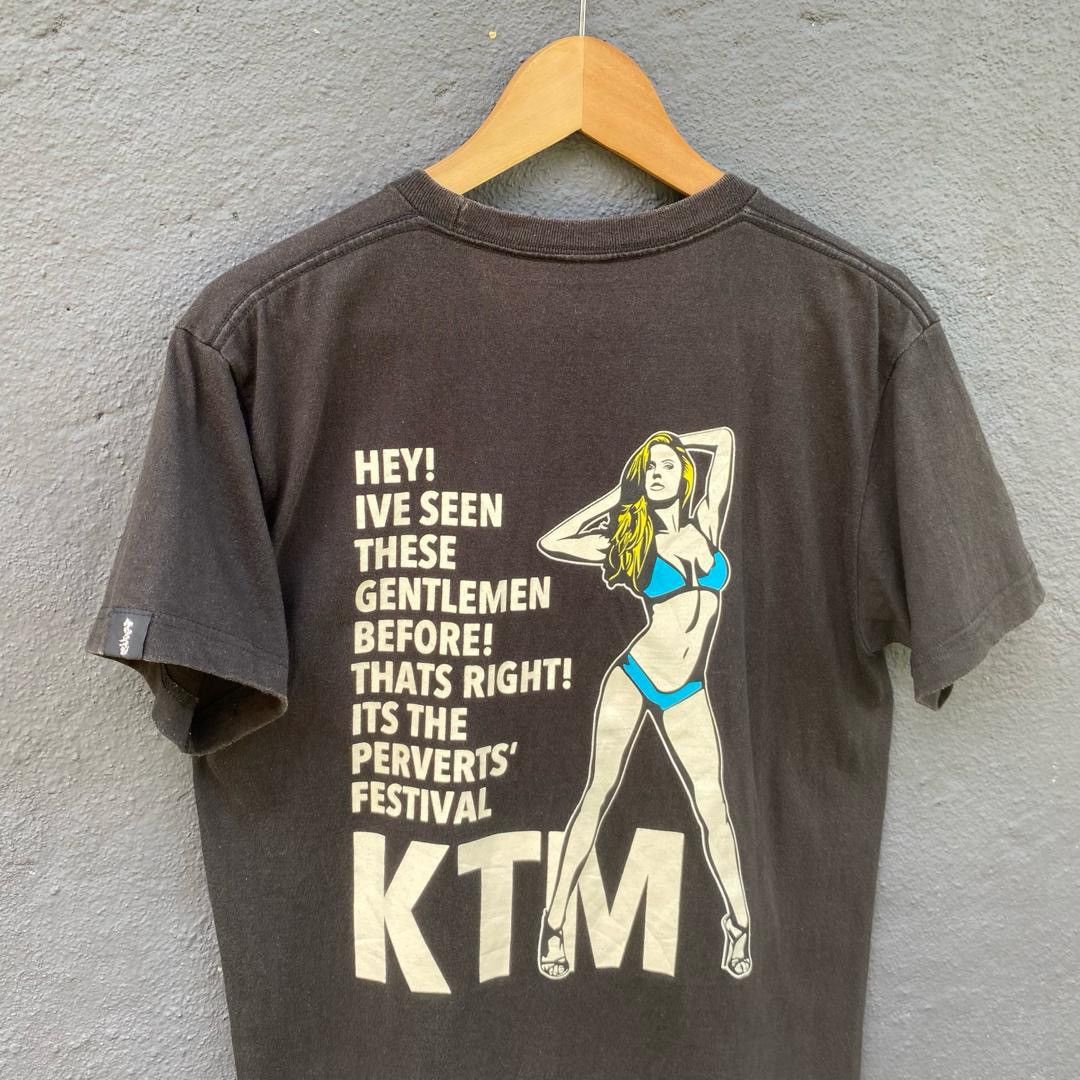 Vintage Thrashed Faded KTM Naked Girl Japanese Brand Tee Size US M / EU 48-50 / 2 - 2 Thumbnail