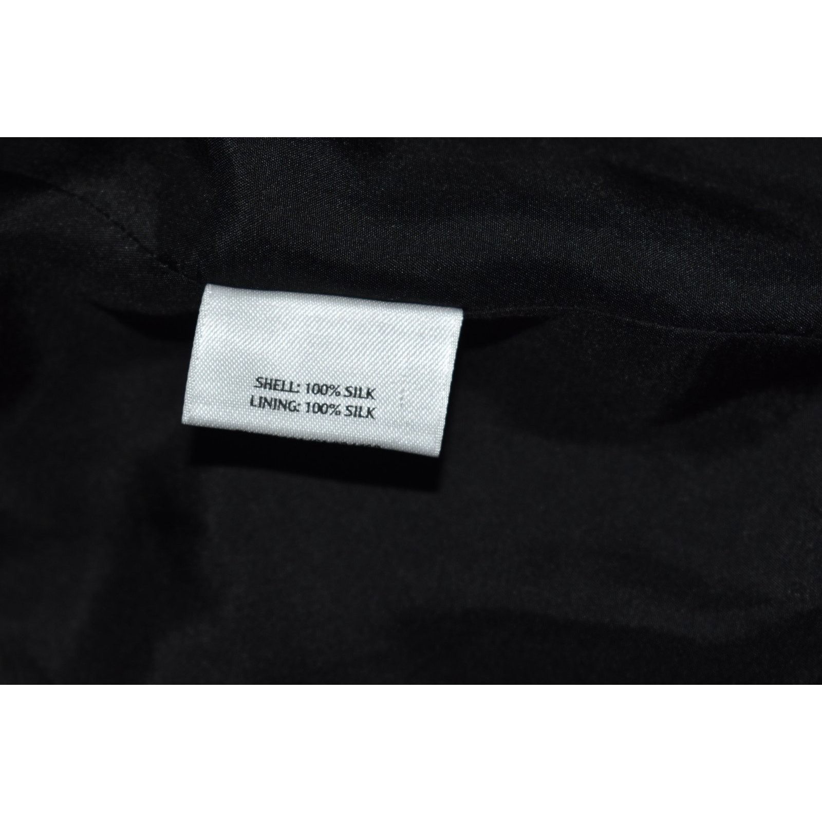 Eileen Fisher A6 EILEEN FISHER Black 100% Silk Lined Short Jacket Size L Size L / US 10 / IT 46 - 6 Thumbnail