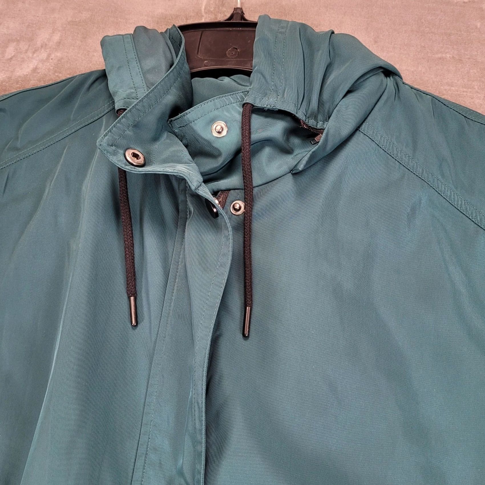 7 For All Mankind 7 For All Mankind Men's Teal Anorak Jacket Hooded Drawstring Waist Size M Size US M / EU 48-50 / 2 - 6 Thumbnail
