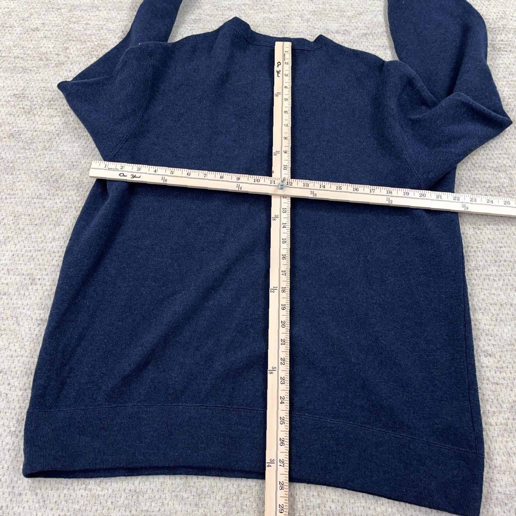 Polo Ralph Lauren VINTAGE Polo Ralph Lauren Shirt Men Large Navy Blue V-Neck Pullover Knit Sweatshirt Size US L / EU 52-54 / 3 - 7 Thumbnail