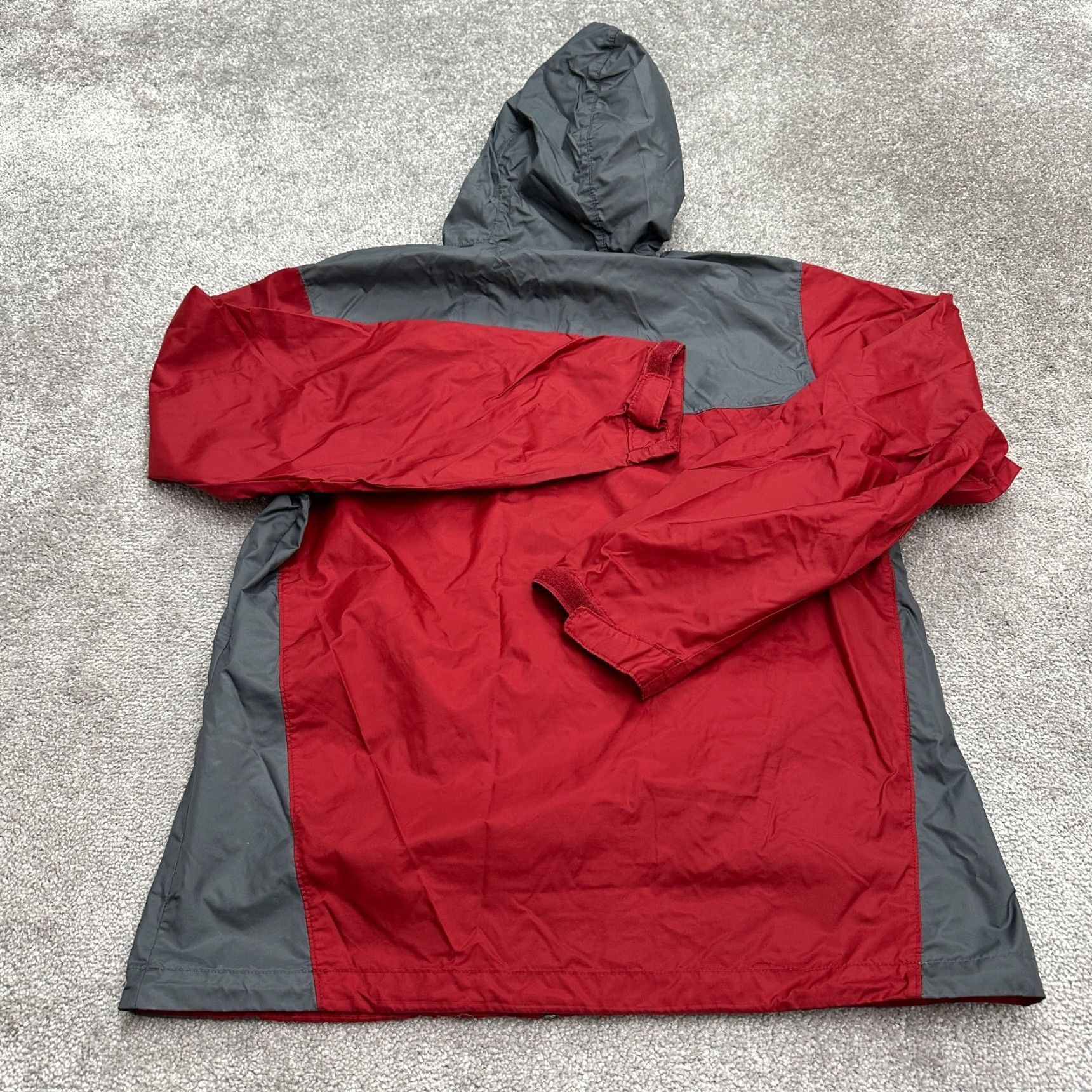 Vintage Columbia Water Light II Windbreaker Jacket Mens Large Red Gray Full Zip Hooded Jacket Regular Size US L / EU 52-54 / 3 - 2 Thumbnail