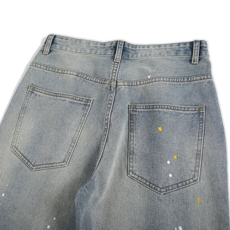 Japanese Brand × Vintage Street Jeans Men Y2k Baggy Splash-ink Size US 33 - 6 Thumbnail