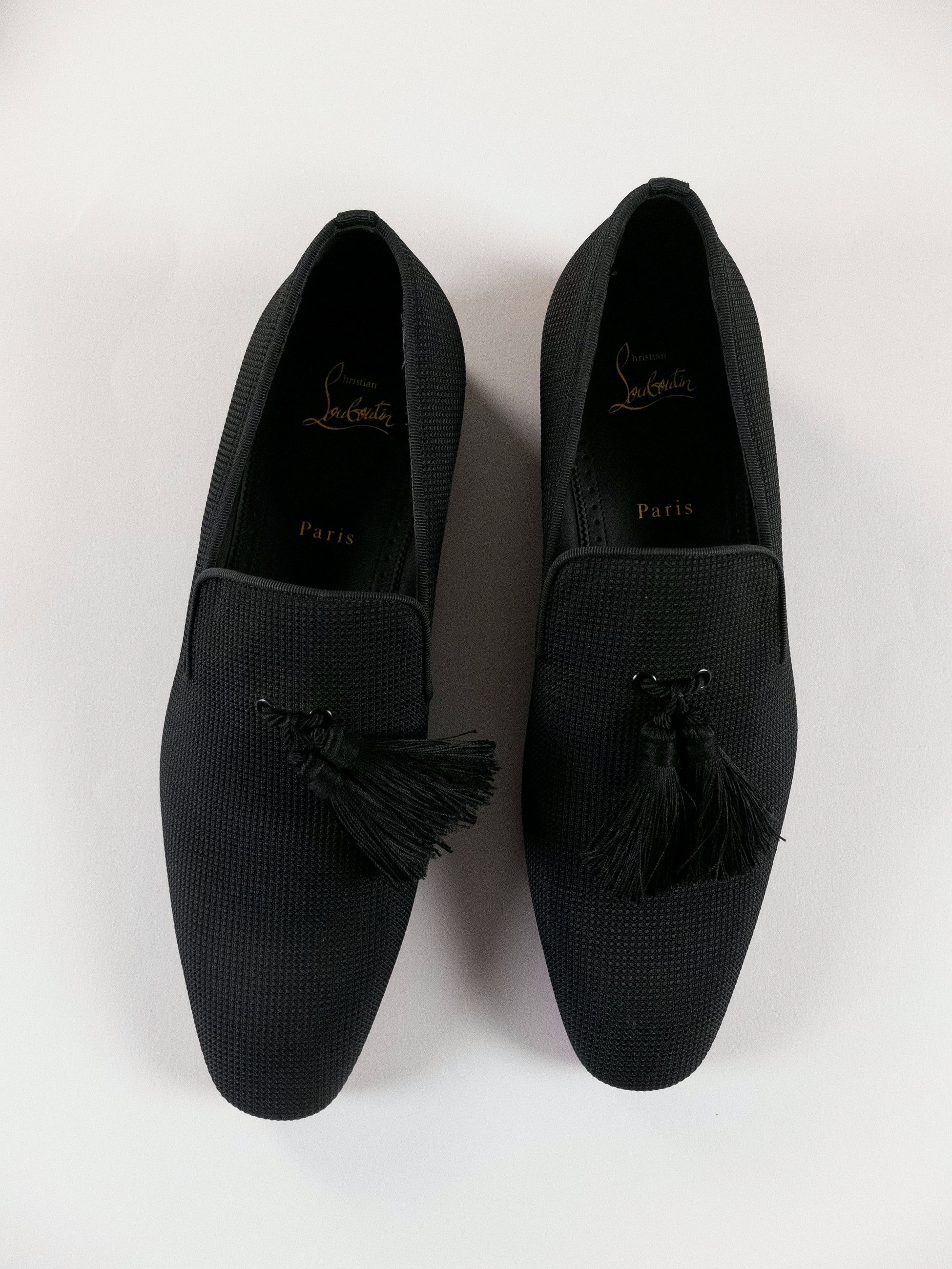 Christian Louboutin CHRISTIAN LOUBOUTIN Officialito black fabric tassel loafers Size US 9 / EU 42 - 3 Thumbnail