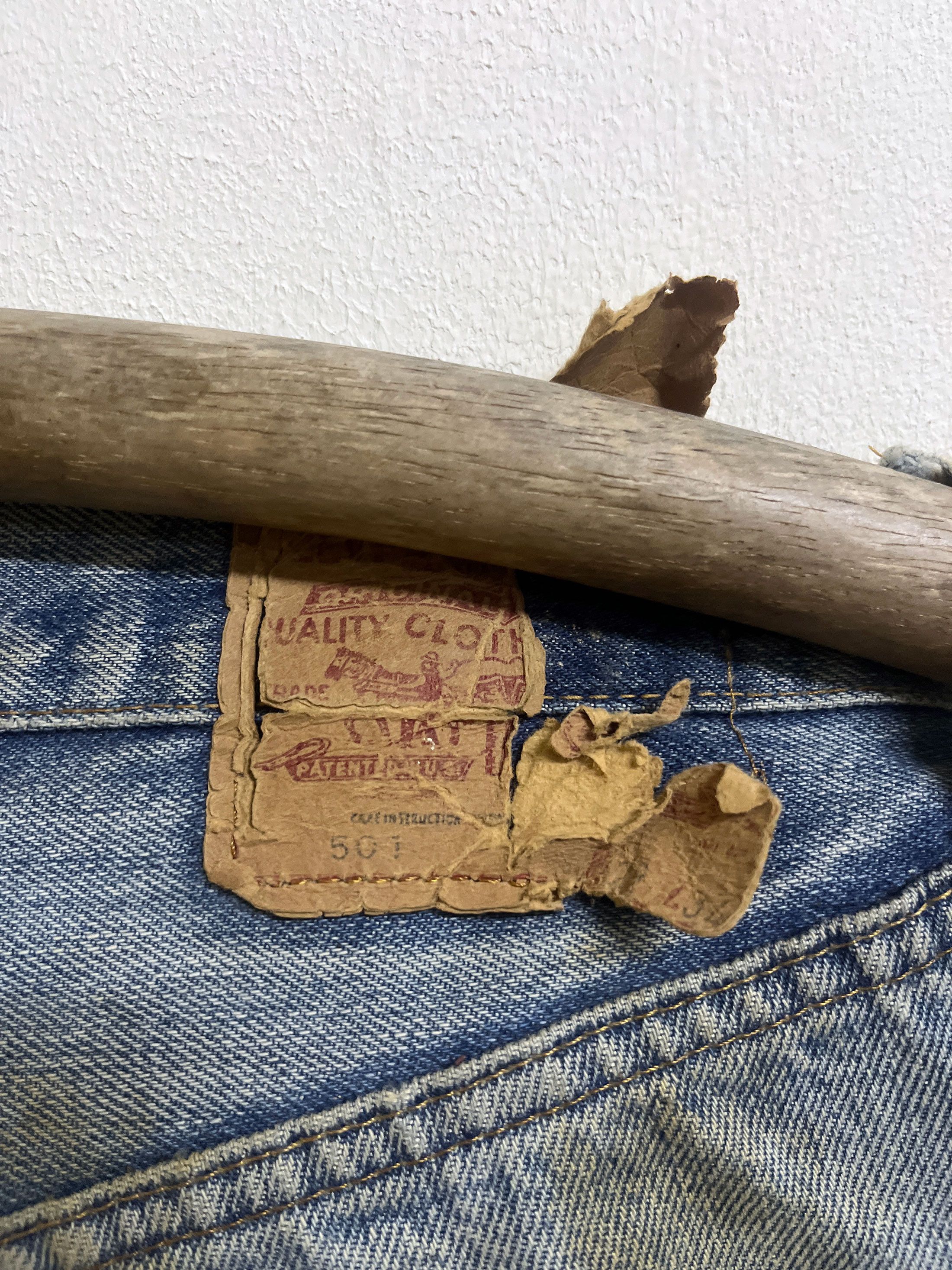 Levi's Vintage Clothing Distressed Faded Custom Craft 1 of 1 70s 80s Selvedge Size US 27 - 10 Thumbnail
