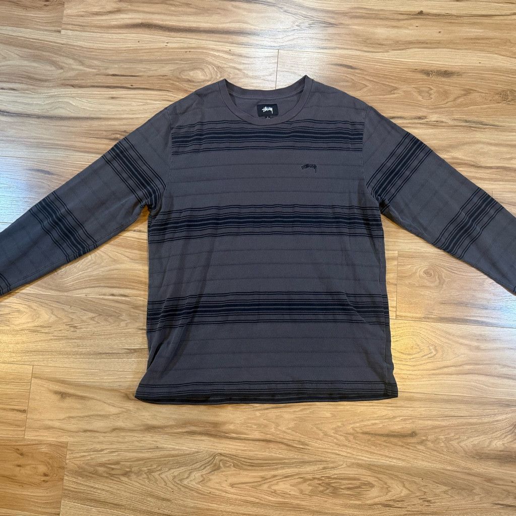 Other Stüssy Men’s L Striped Long Sleeve Crewneck Tee Size US L / EU 52-54 / 3 - 1 Thumbnail