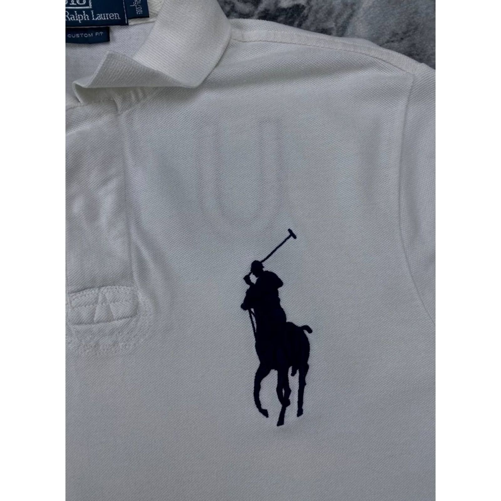 Polo Ralph Lauren VINTAGE Polo Ralph Lauren Shirt L White Big Logo Britain Polo Men Size US L / EU 52-54 / 3 - 5 Thumbnail