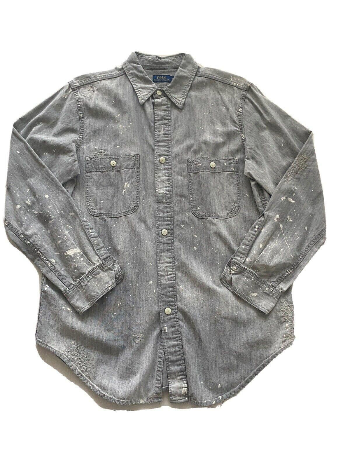 Polo Ralph Lauren Polo Ralph Lauren Paint Splatter Distressed Shirt Large NWOT Size US M / EU 48-50 / 2 - 2 Thumbnail