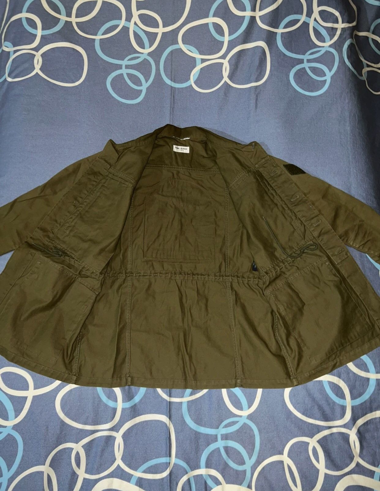 Saint Laurent Paris × Yves Saint Laurent Saint Laurent SLP Classic Flash Shark Embroidered M65 Coat Size US L / EU 52-54 / 3 - 7 Thumbnail