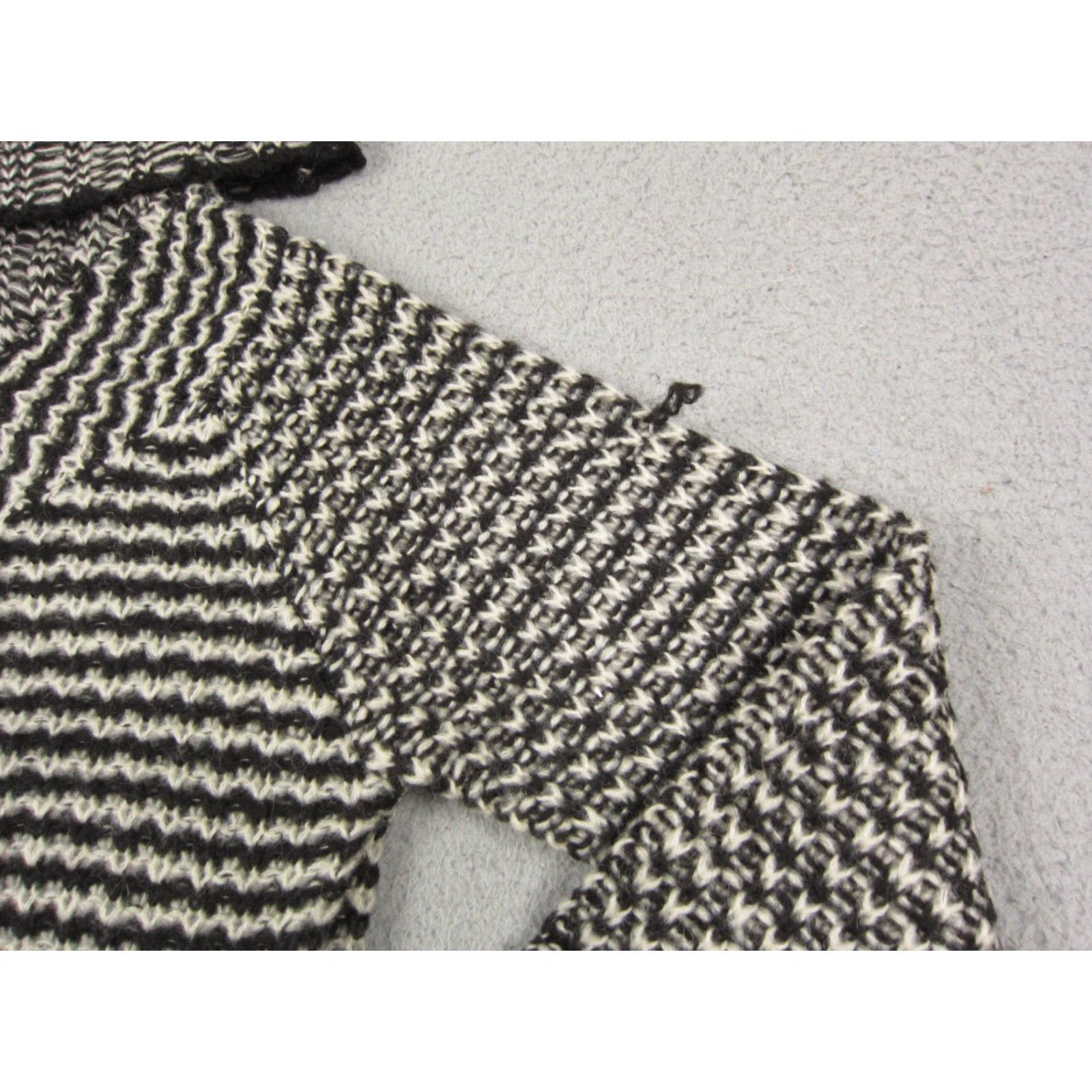 Vintage ii Sisters Sweater Pullover Womens M Black Striped Turtleneck Mohair Knit Knitwear 90s Vintage? Size M / US 6-8 / IT 42-44 - 4 Thumbnail