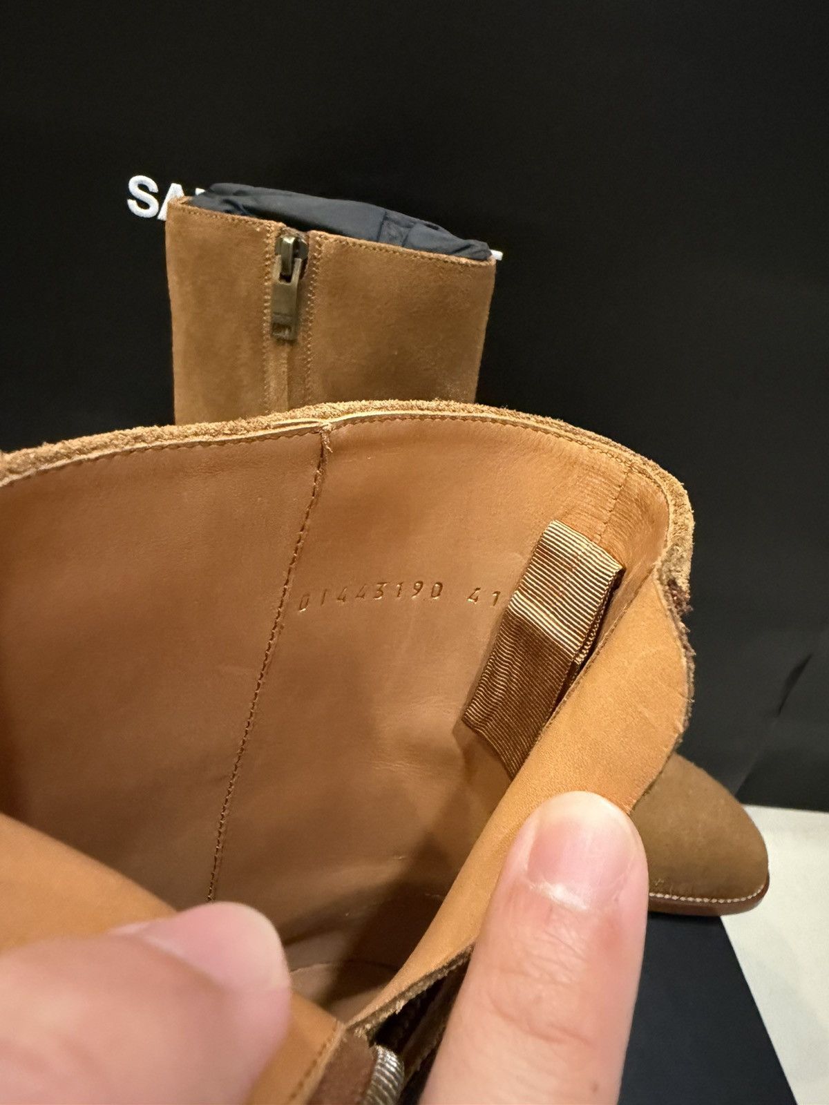 Saint Laurent Paris SAINT LAURENT TOBACCO SUEDE HARNESS BOOTS IN SIZE 42 Size US 8 / EU 41 - 3 Thumbnail