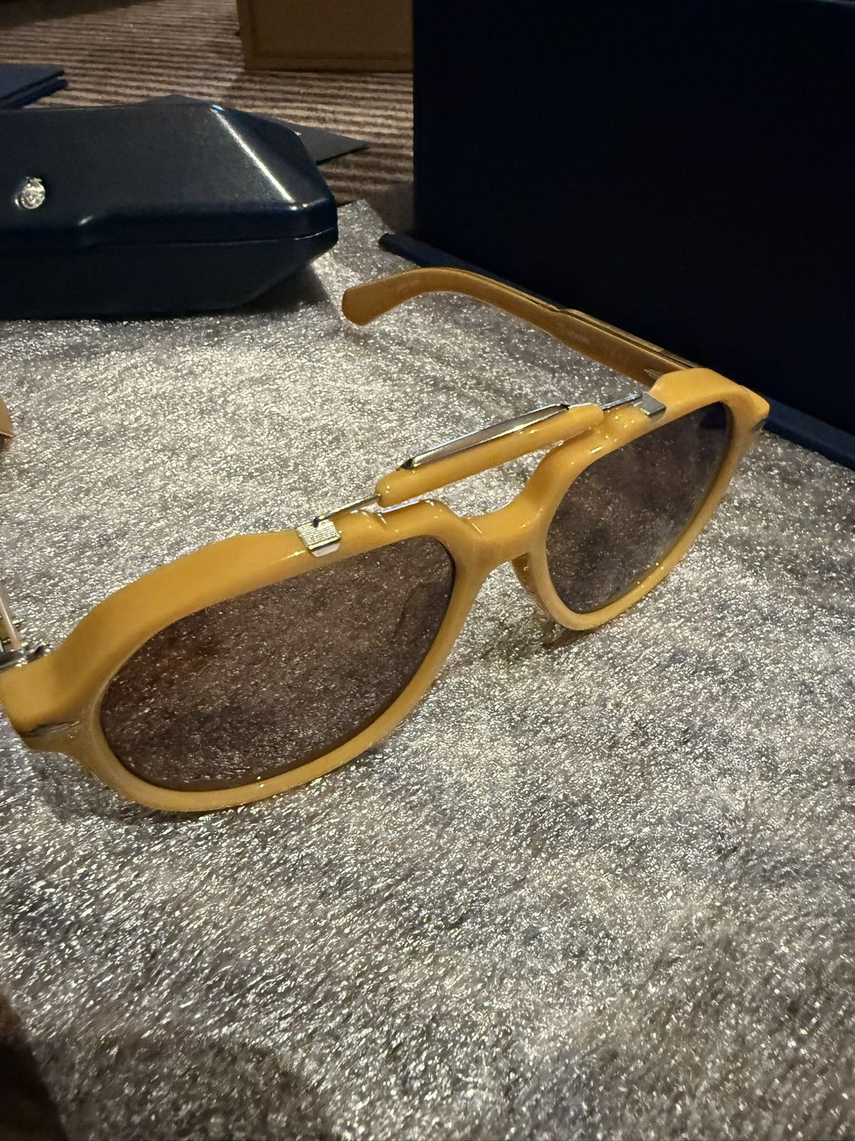 Jacques Marie Mage Jacques Marie Mage 1991 Senna in Mustard sunglasses rare Size ONE SIZE - 10 Thumbnail