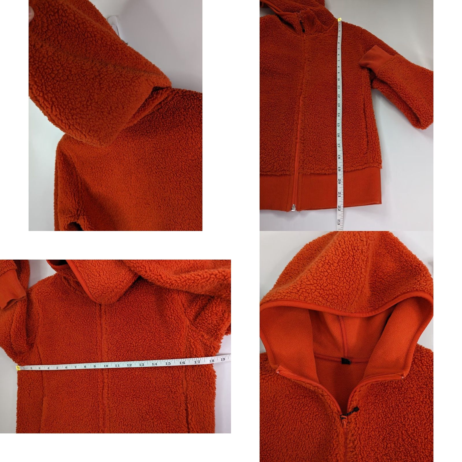 Uniqlo VINTAGE Uniqlo Blocktech Fleece Pile-Lined Zip Hoodie Fleece Jacket Orange XS Women Hoodie Sleeve Long Zip Size XS / US 0-2 / IT 36-38 - 8 Thumbnail