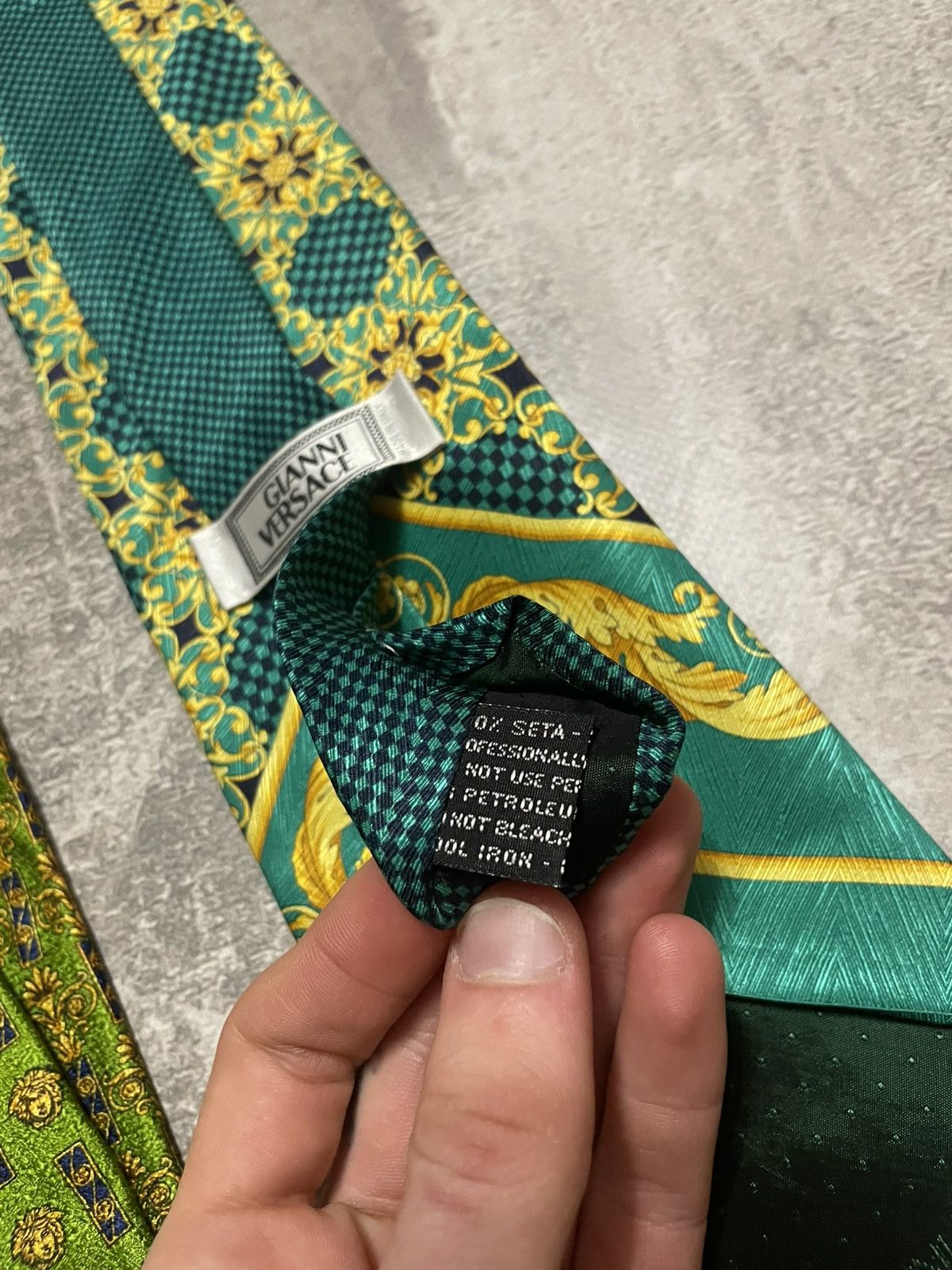 Versace x3 Vintage Gianni Versace Monogram Silk Ties Size ONE SIZE - 14 Thumbnail