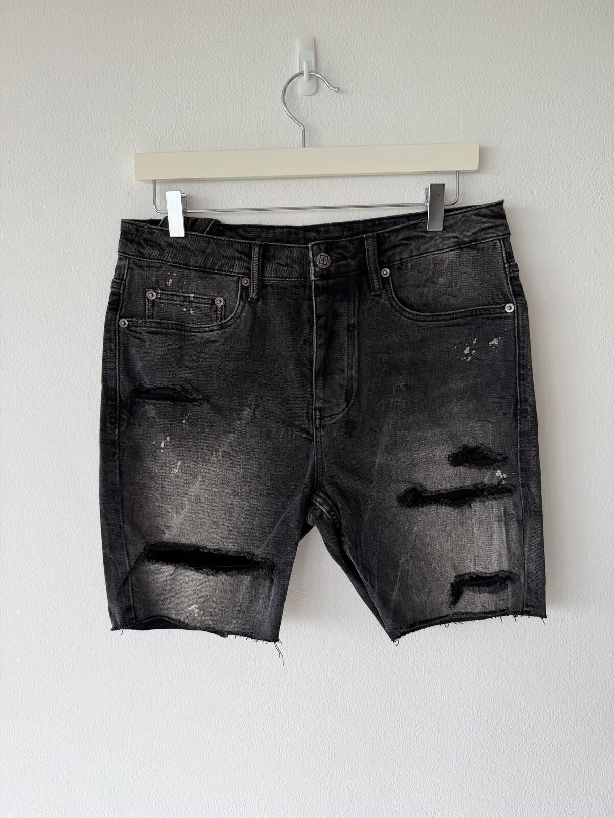 Ksubi new Ksubi mens denim shorts chopper grey black trashed 32 m Size US 32 / EU 48 - 1 Thumbnail